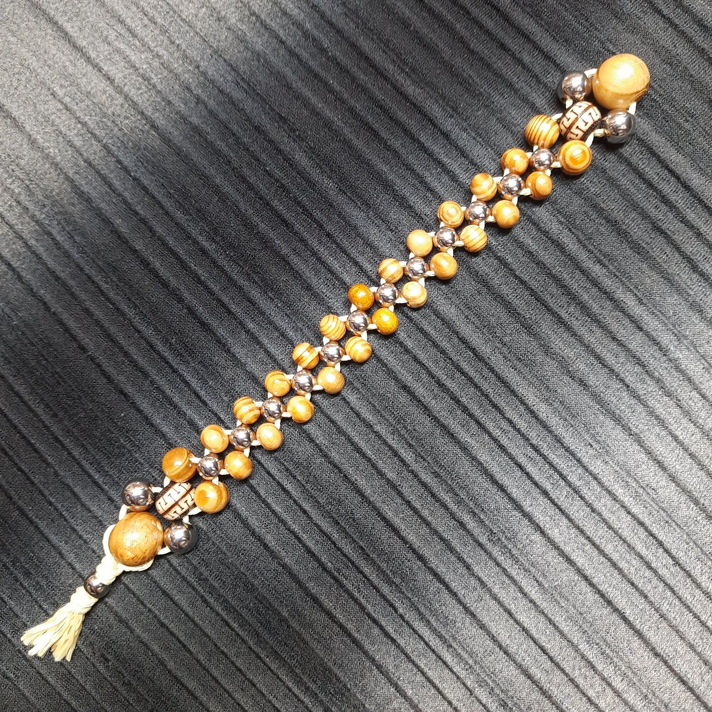 Handmade Wooden Chetki Skilltoy | Slavic Flip Rosary | Pocket Worry Beads for Hand Dexterity "Meditative rhythm" v2