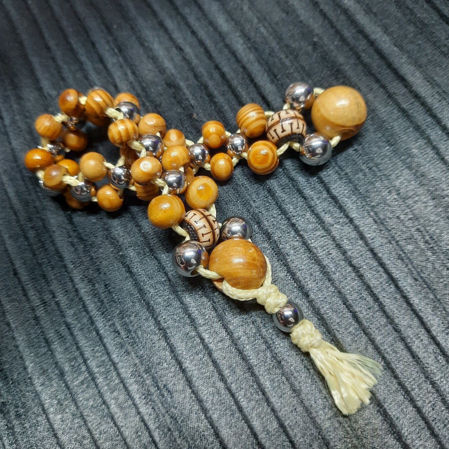 Handmade Wooden Chetki Skilltoy | Slavic Flip Rosary | Pocket Worry Beads for Hand Dexterity "Meditative rhythm" v2