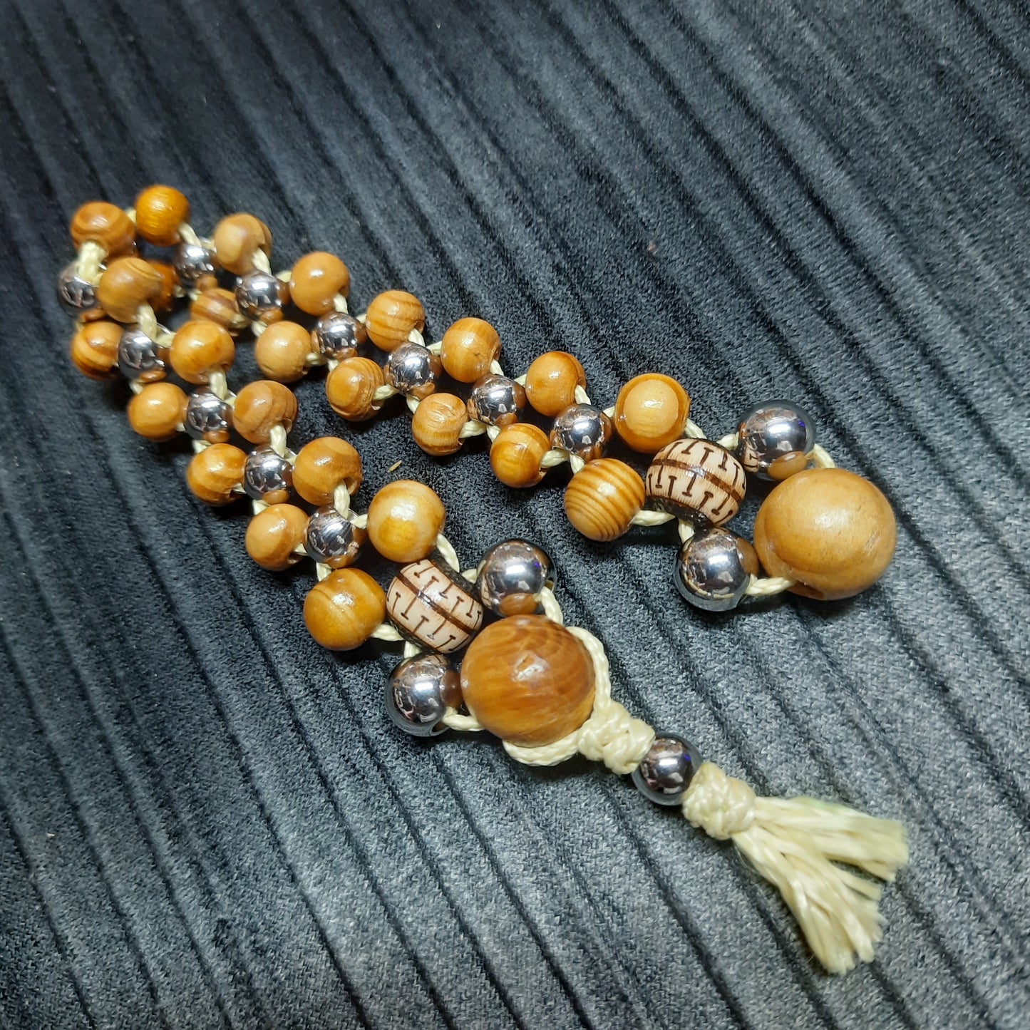 Handmade Wooden Chetki Skilltoy | Slavic Flip Rosary | Pocket Worry Beads for Hand Dexterity "Meditative rhythm" v2