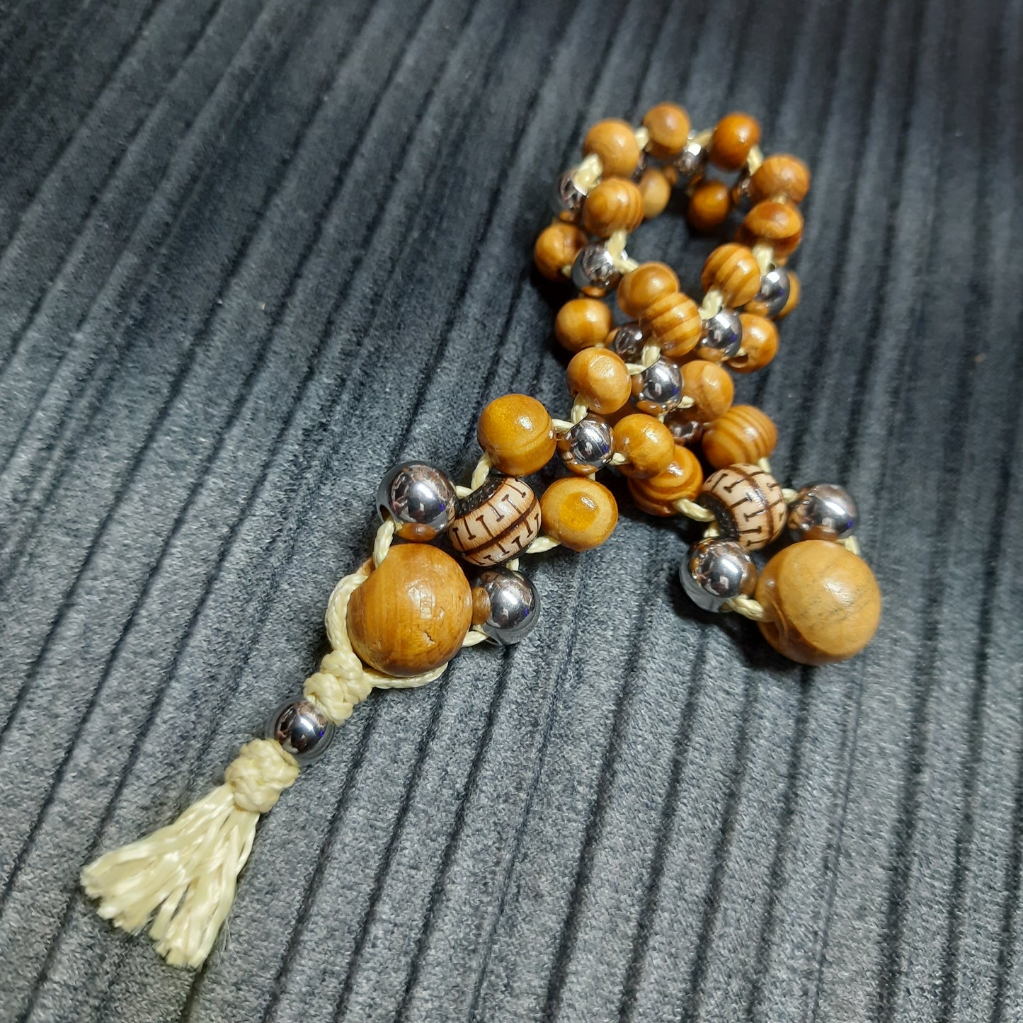 Handmade Wooden Chetki Skilltoy | Slavic Flip Rosary | Pocket Worry Beads for Hand Dexterity "Meditative rhythm" v2