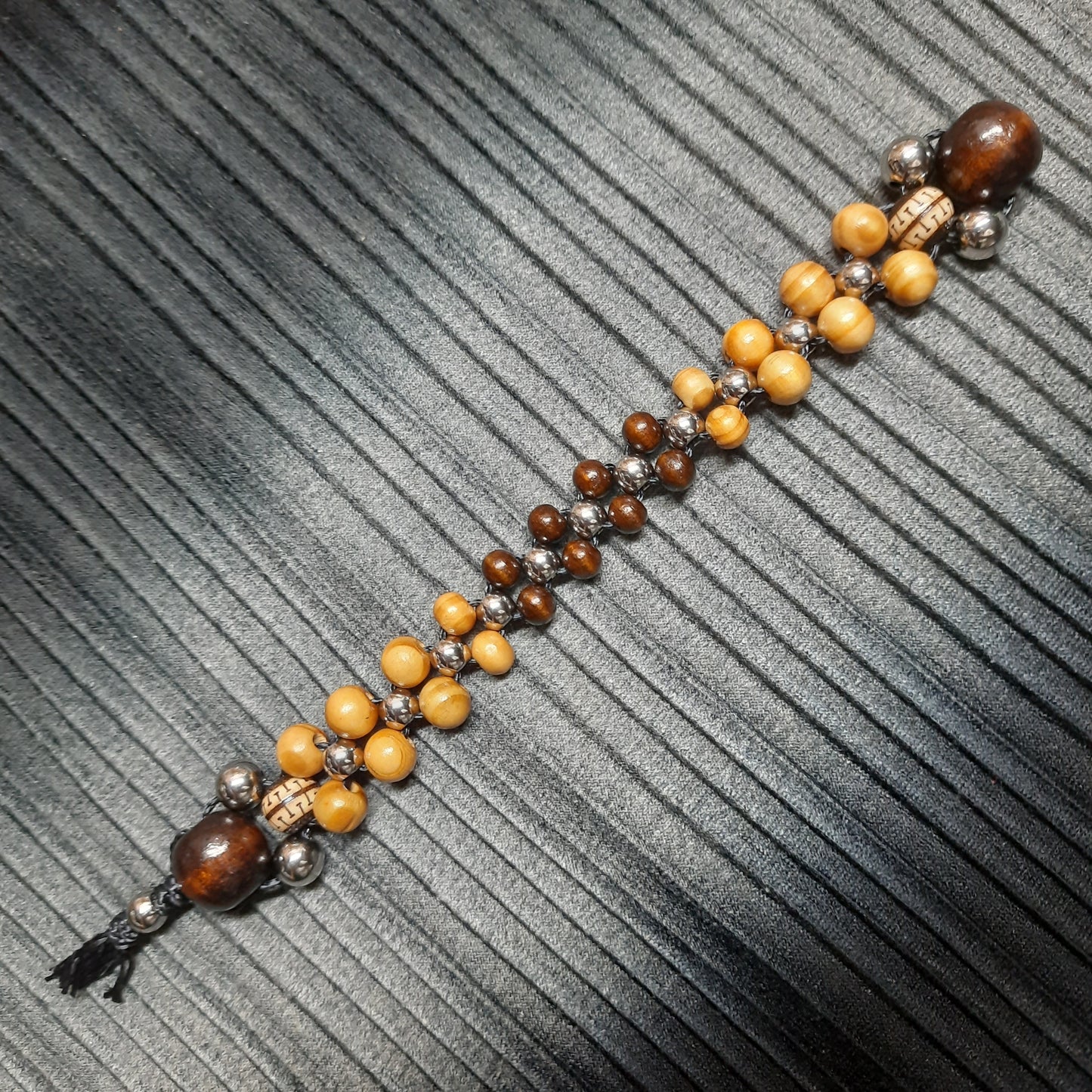 Handmade Wooden Chetki Skilltoy | Slavic Flip Rosary | Pocket Worry Beads for Hand Dexterity "Meditative rhythm" v3