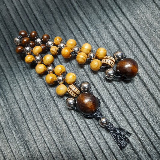Handmade Wooden Chetki Skilltoy | Slavic Flip Rosary | Pocket Worry Beads for Hand Dexterity "Meditative rhythm" v3