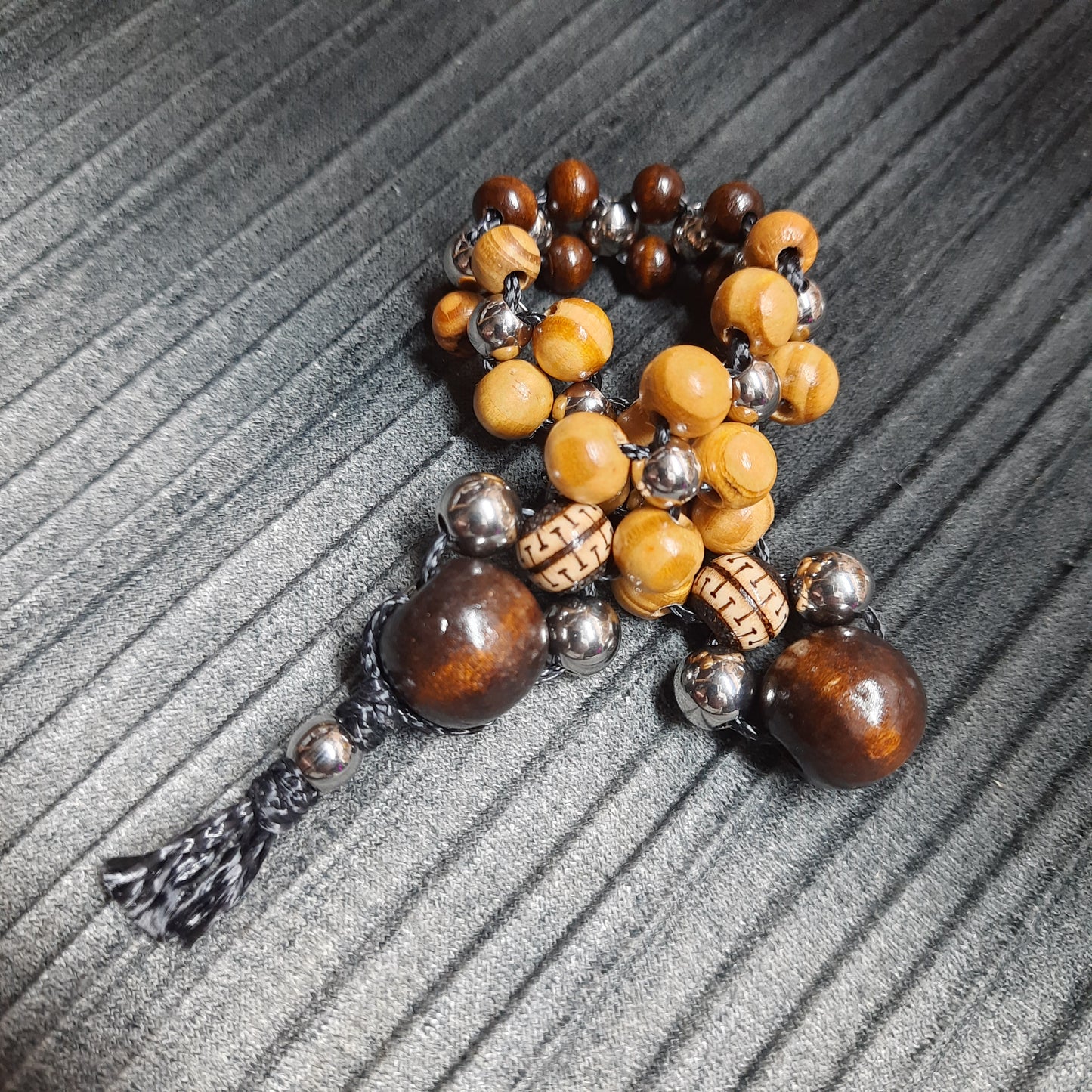 Handmade Wooden Chetki Skilltoy | Slavic Flip Rosary | Pocket Worry Beads for Hand Dexterity "Meditative rhythm" v3