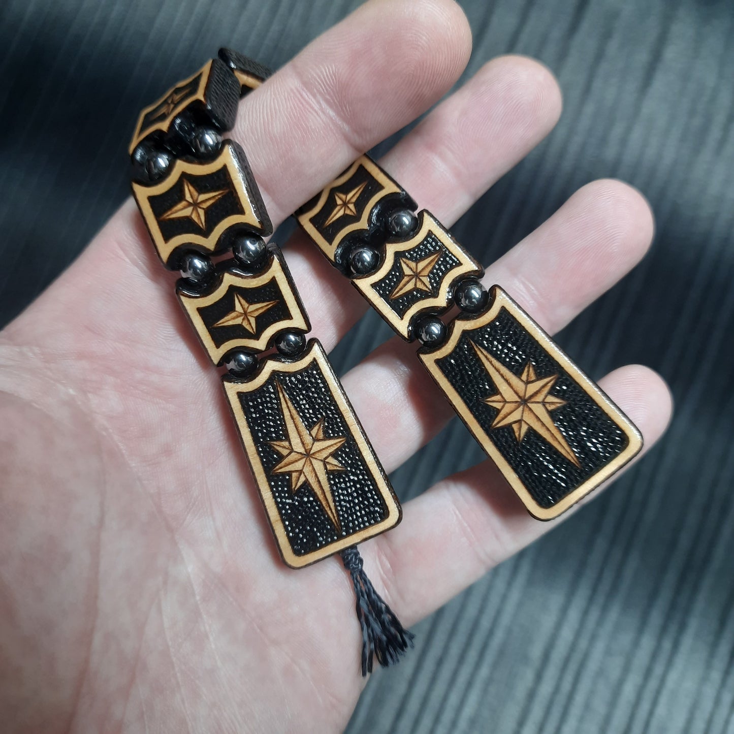 Handmade Wooden Chetki Skilltoy | Slavic Flip Rosary | Pocket Worry Beads for Hand Dexterity "Strict captain"