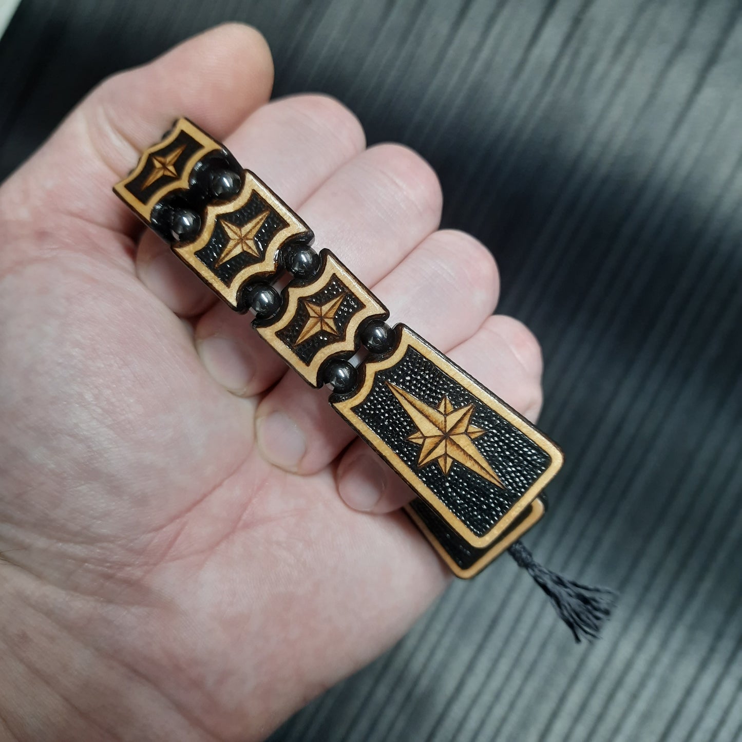 Handmade Wooden Chetki Skilltoy | Slavic Flip Rosary | Pocket Worry Beads for Hand Dexterity "Strict captain"