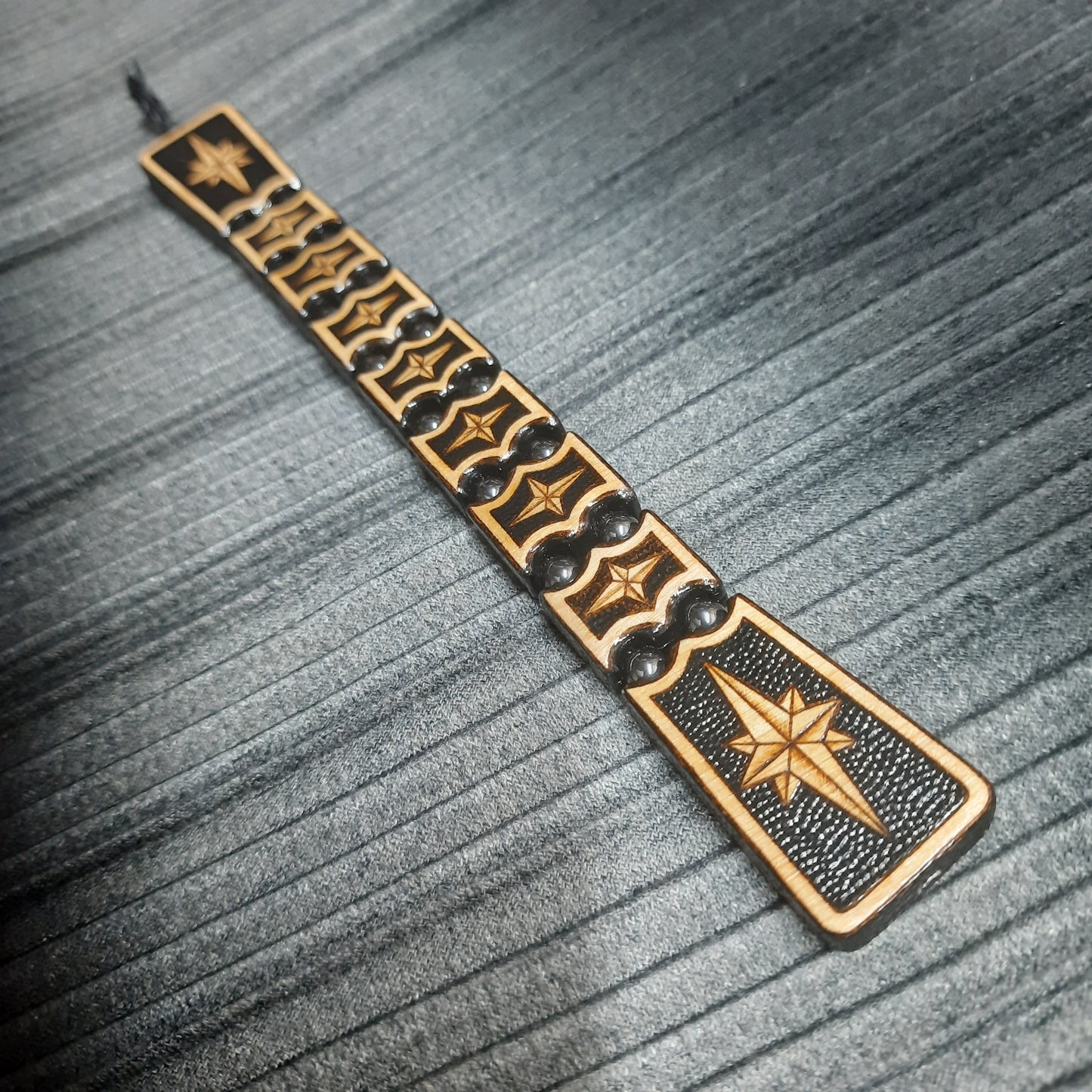 Handmade Wooden Chetki Skilltoy | Slavic Flip Rosary | Pocket Worry Beads for Hand Dexterity "Strict captain"