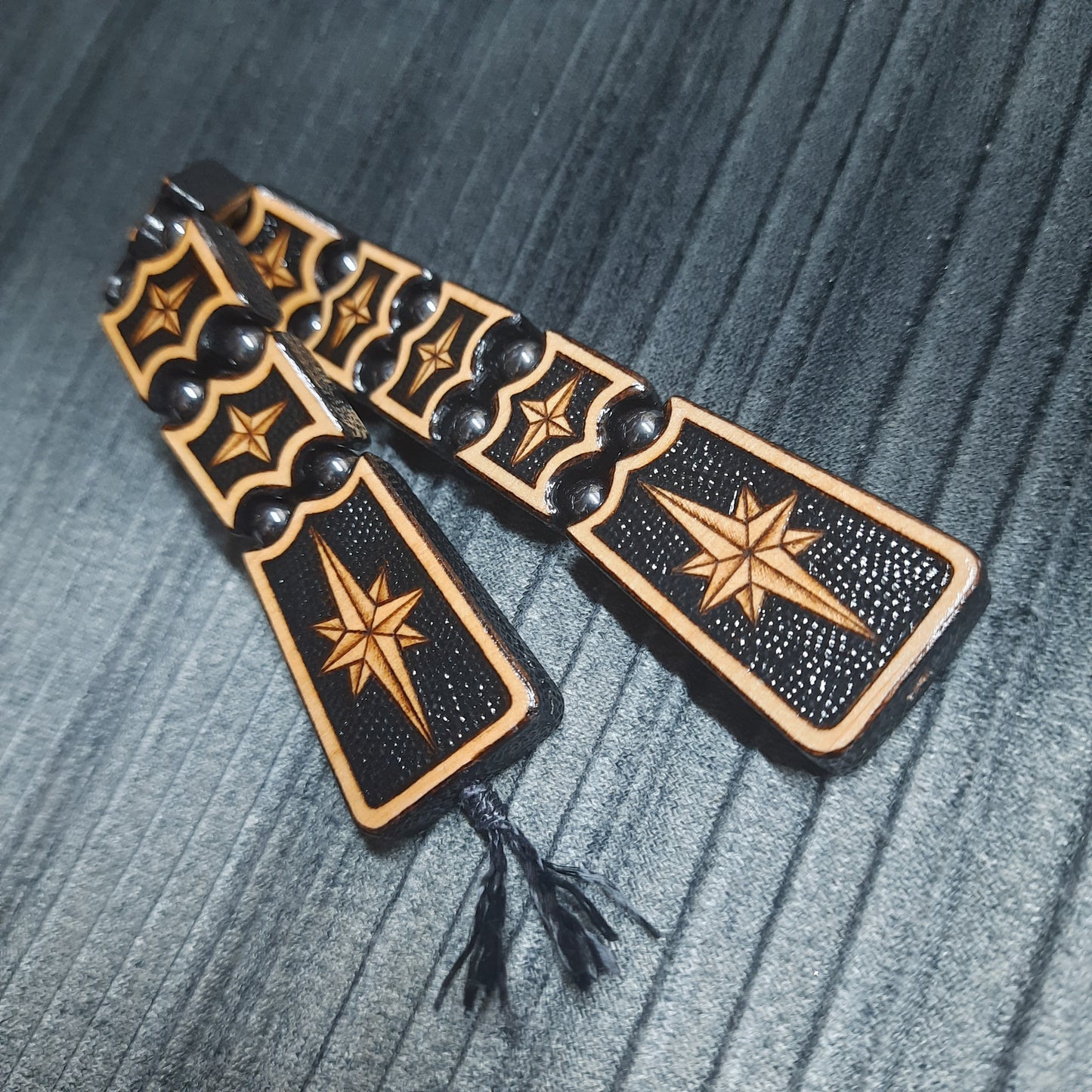 Handmade Wooden Chetki Skilltoy | Slavic Flip Rosary | Pocket Worry Beads for Hand Dexterity "Strict captain"