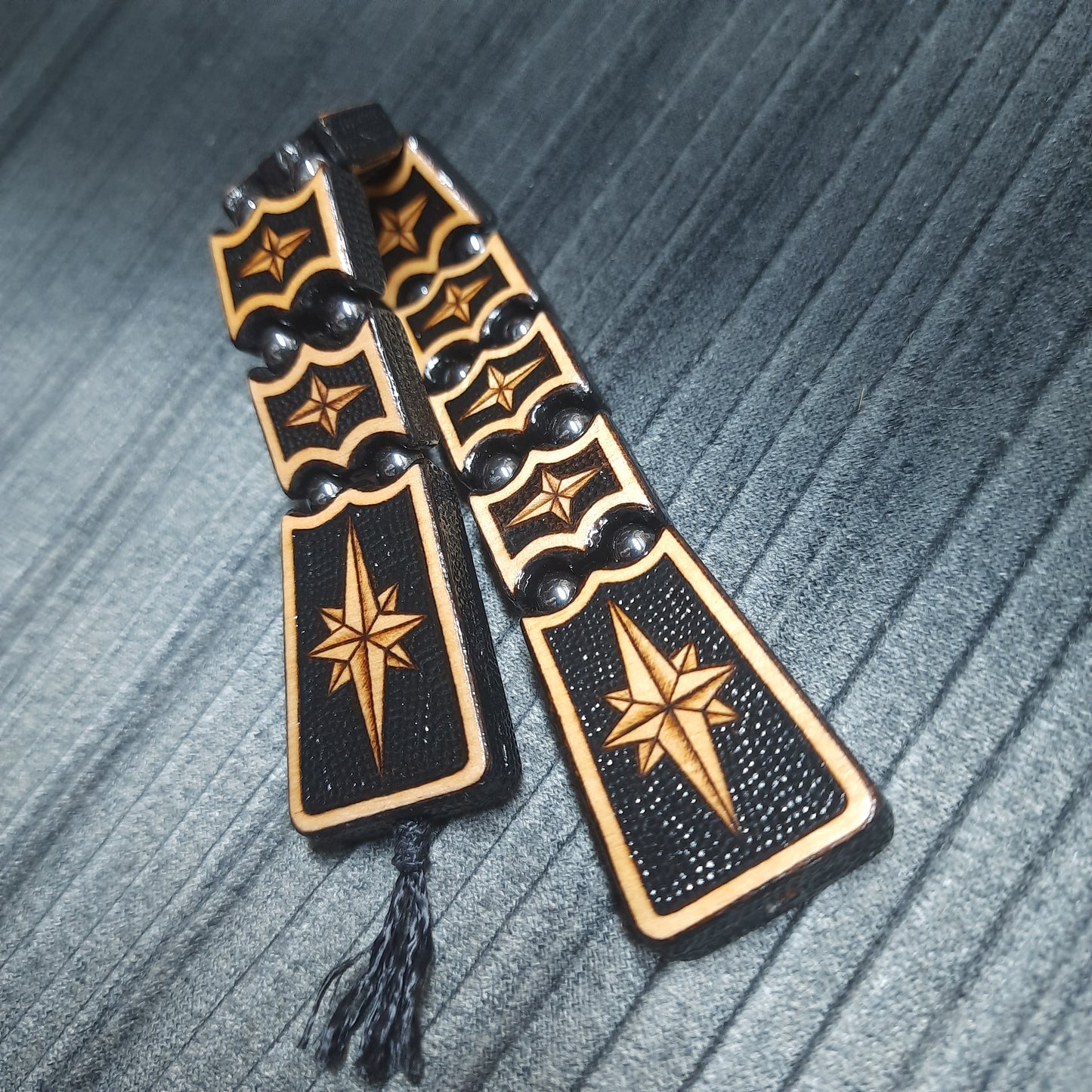 Handmade Wooden Chetki Skilltoy | Slavic Flip Rosary | Pocket Worry Beads for Hand Dexterity "Strict captain"