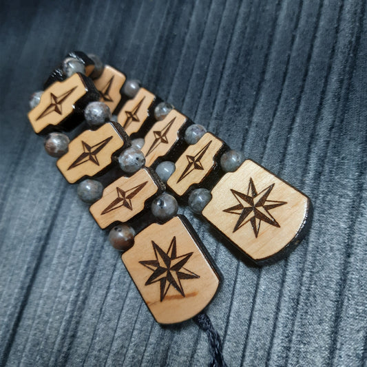Handmade Wooden Chetki Skilltoy | Slavic Flip Rosary | Pocket Worry Beads for Hand Dexterity "Mountain traveler"