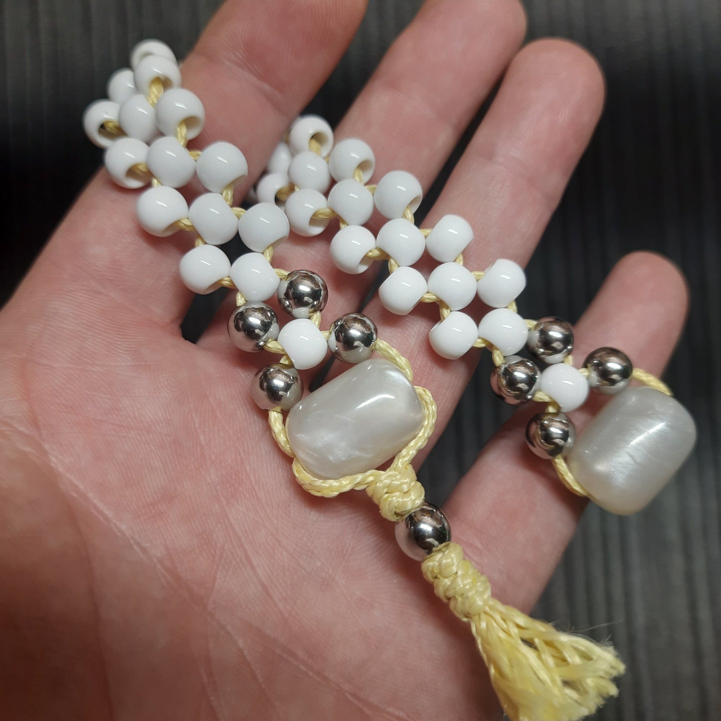 Chetki handmade "White mystical vortex"