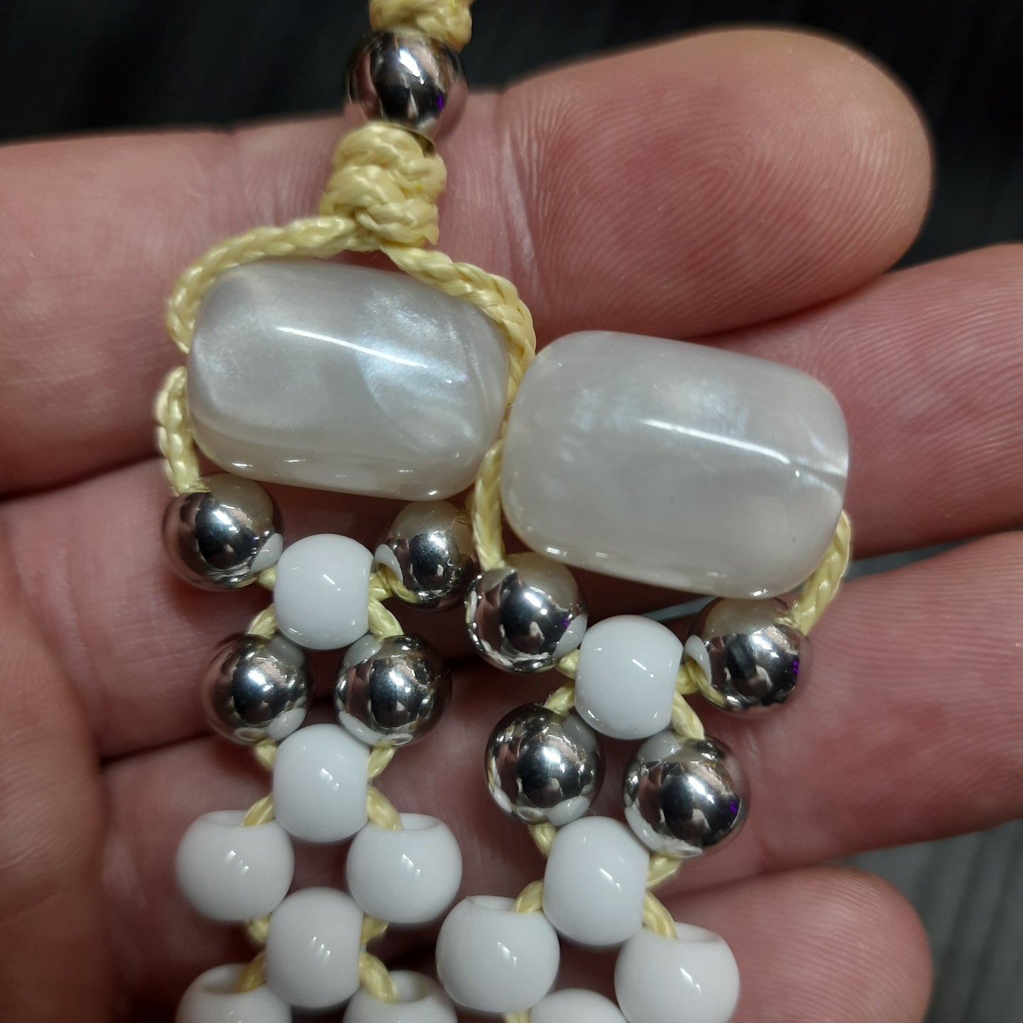 Chetki handmade "White mystical vortex"