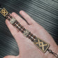 Handmade Wooden Chetki Skilltoy | Slavic Flip Rosary | Pocket Worry Beads for Hand Dexterity "Wing of the Futhark"
