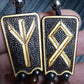 Handmade Wooden Chetki Skilltoy | Slavic Flip Rosary | Pocket Worry Beads for Hand Dexterity "Wing of the Futhark"
