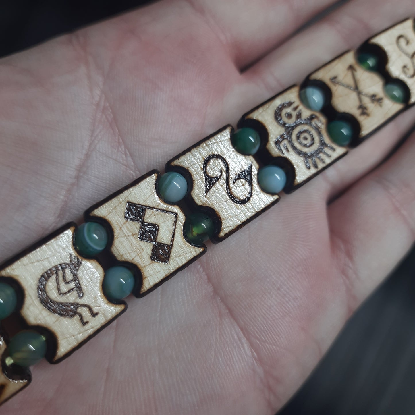 Handmade Wooden Chetki Skilltoy | Slavic Flip Rosary | Pocket Worry Beads for Hand Dexterity "Spirit of ancestors"