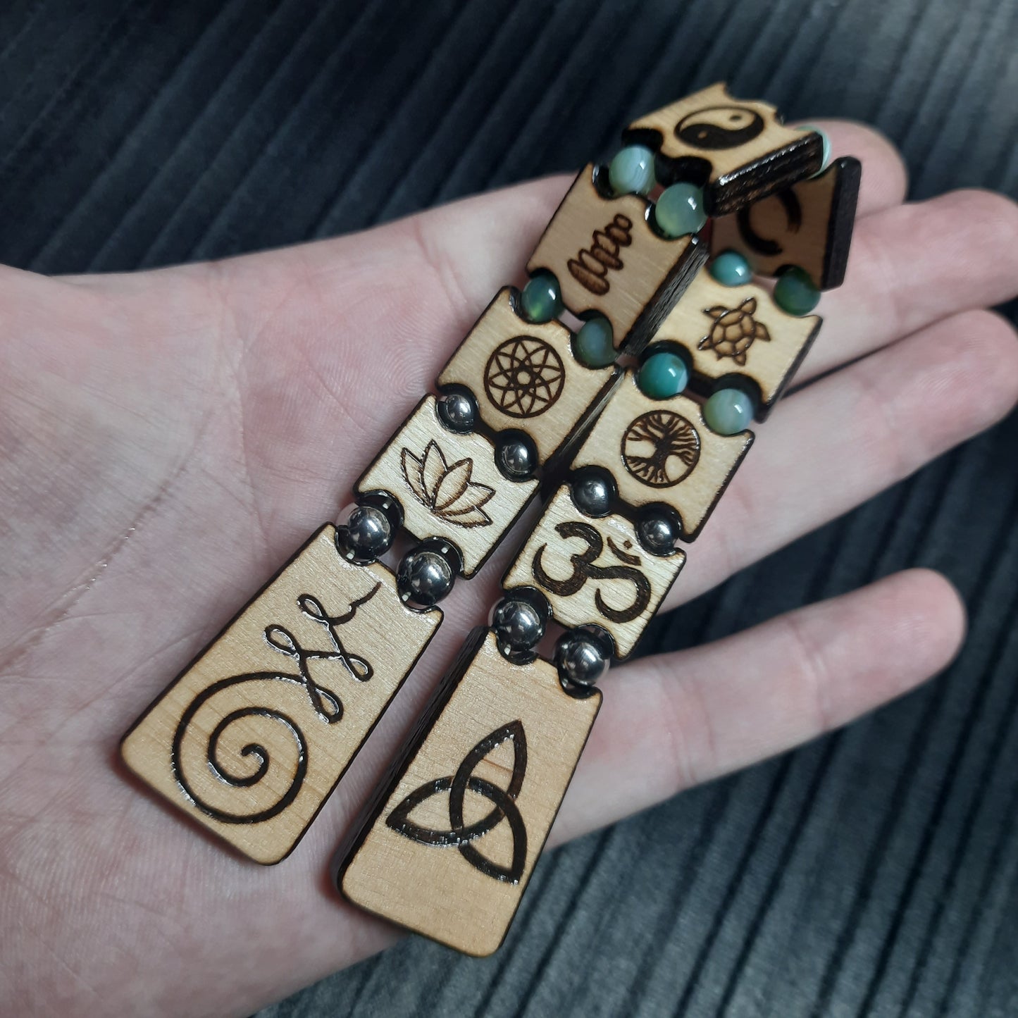 Handmade Wooden Chetki Skilltoy | Slavic Flip Rosary | Pocket Worry Beads for Hand Dexterity "Friendship of Meditations"