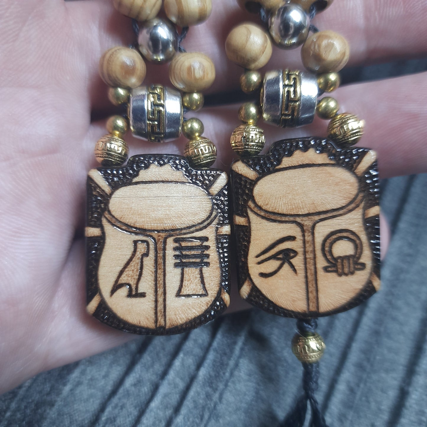 Handmade Wooden Chetki Skilltoy | Slavic Flip Rosary | Pocket Worry Beads for Hand Dexterity "Egyptian relaxation"
