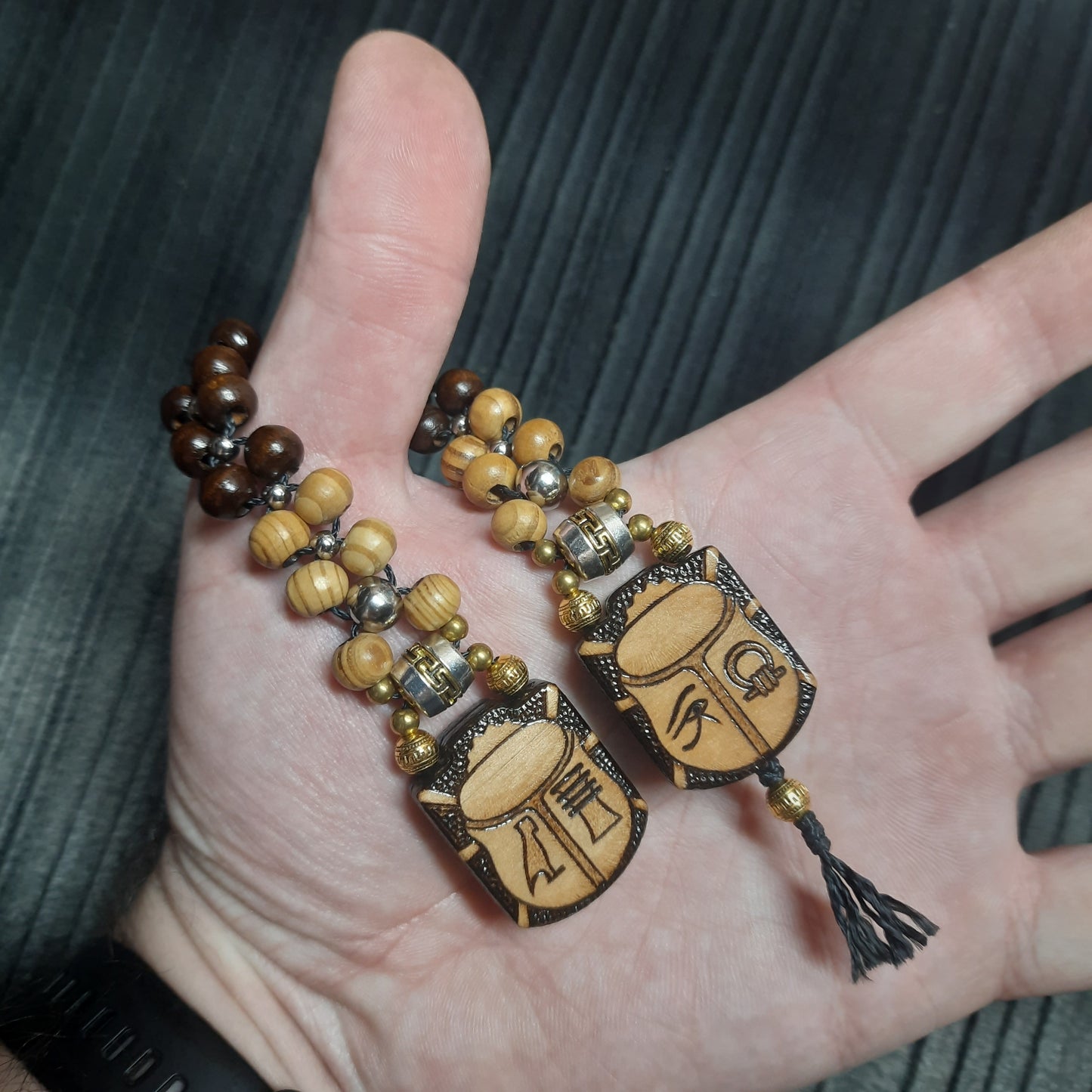 Handmade Wooden Chetki Skilltoy | Slavic Flip Rosary | Pocket Worry Beads for Hand Dexterity "Egyptian relaxation"