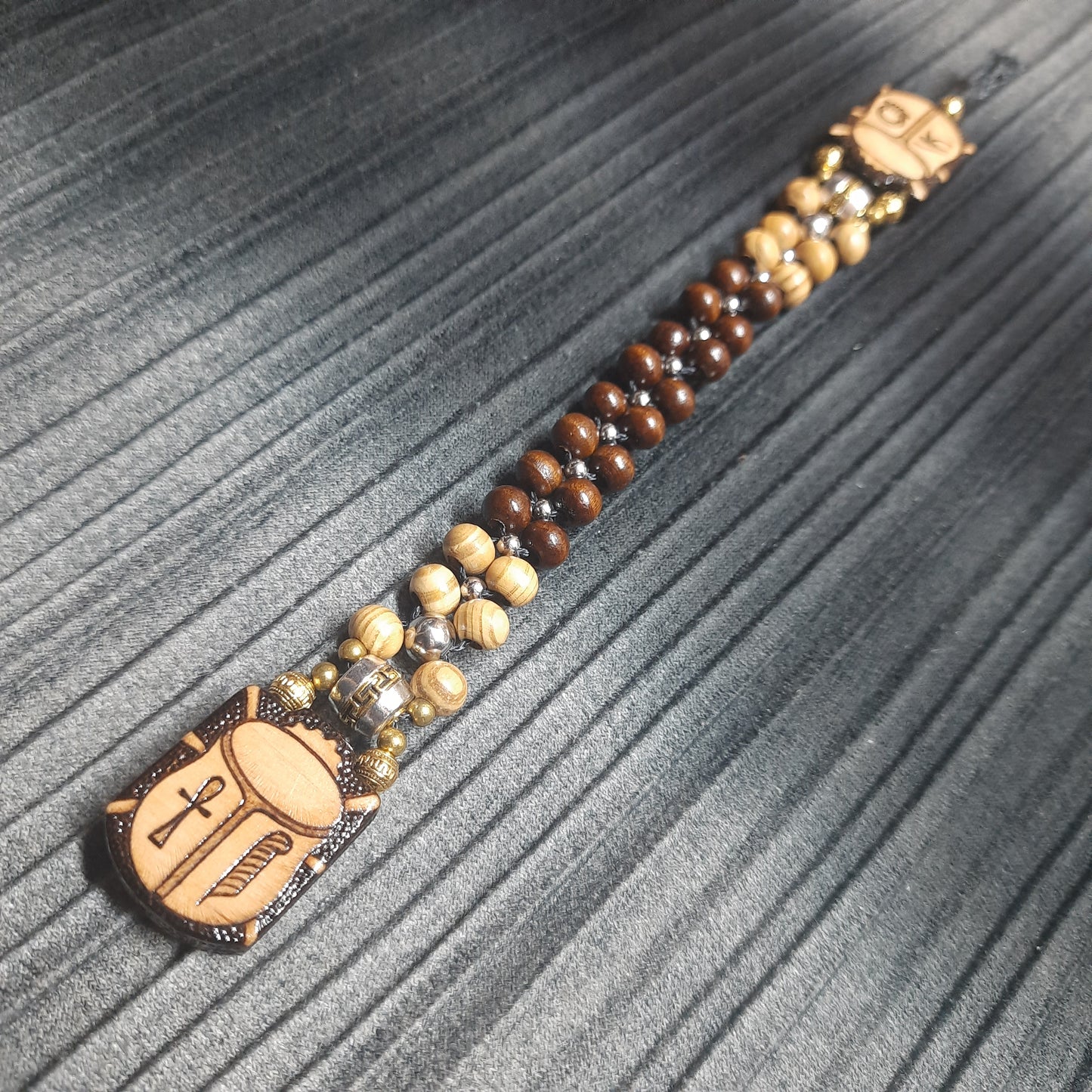 Handmade Wooden Chetki Skilltoy | Slavic Flip Rosary | Pocket Worry Beads for Hand Dexterity "Egyptian relaxation"