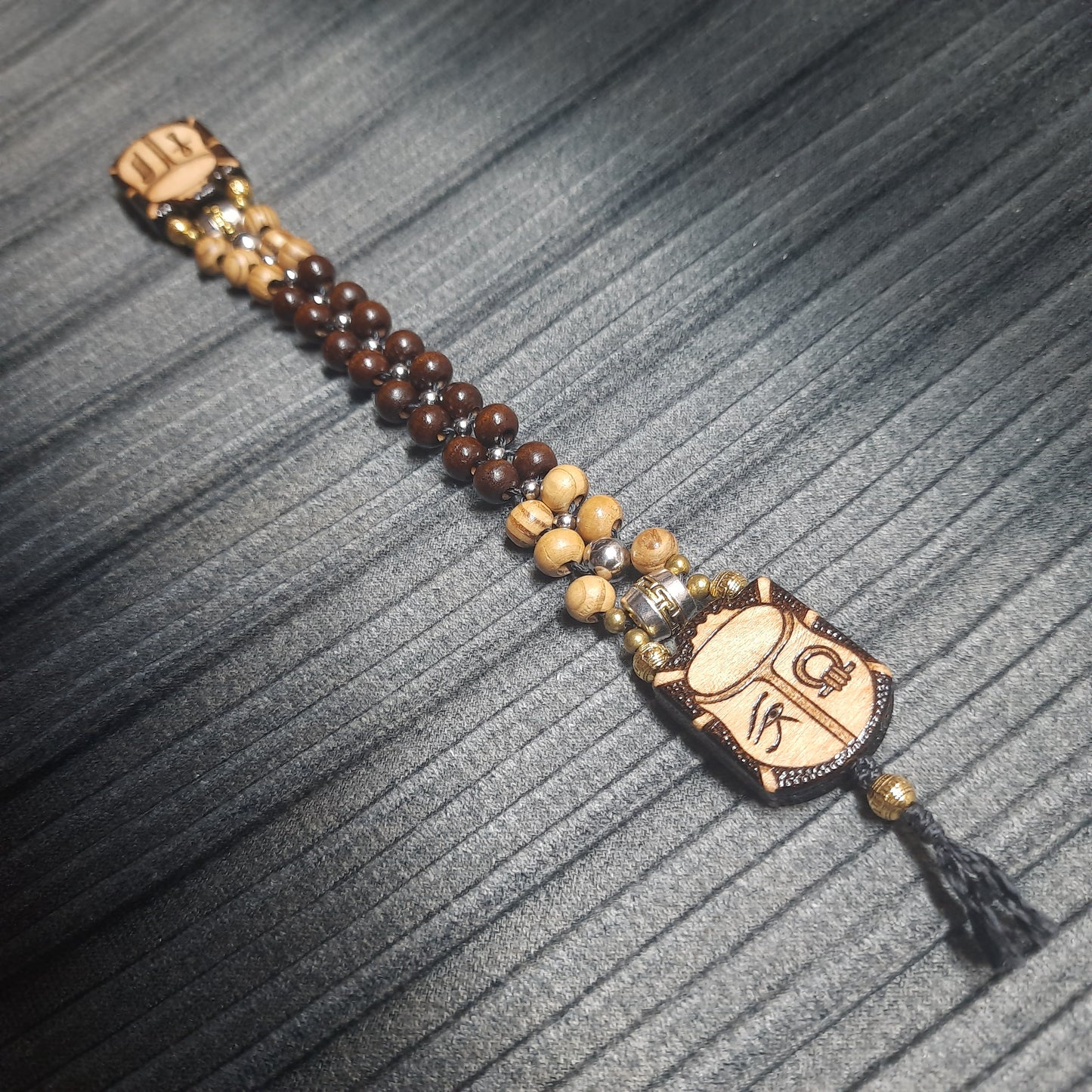 Handmade Wooden Chetki Skilltoy | Slavic Flip Rosary | Pocket Worry Beads for Hand Dexterity "Egyptian relaxation"