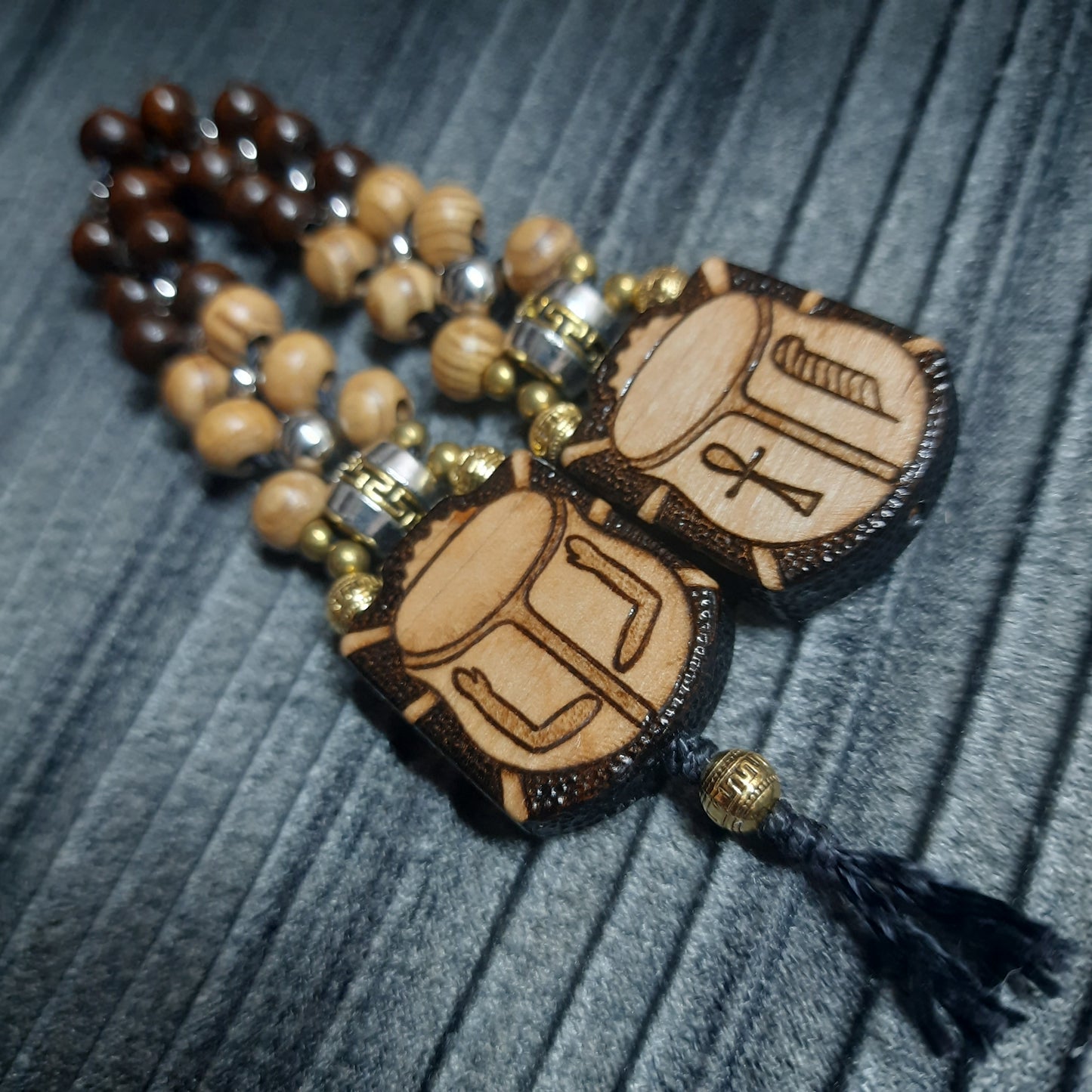 Handmade Wooden Chetki Skilltoy | Slavic Flip Rosary | Pocket Worry Beads for Hand Dexterity "Egyptian relaxation"