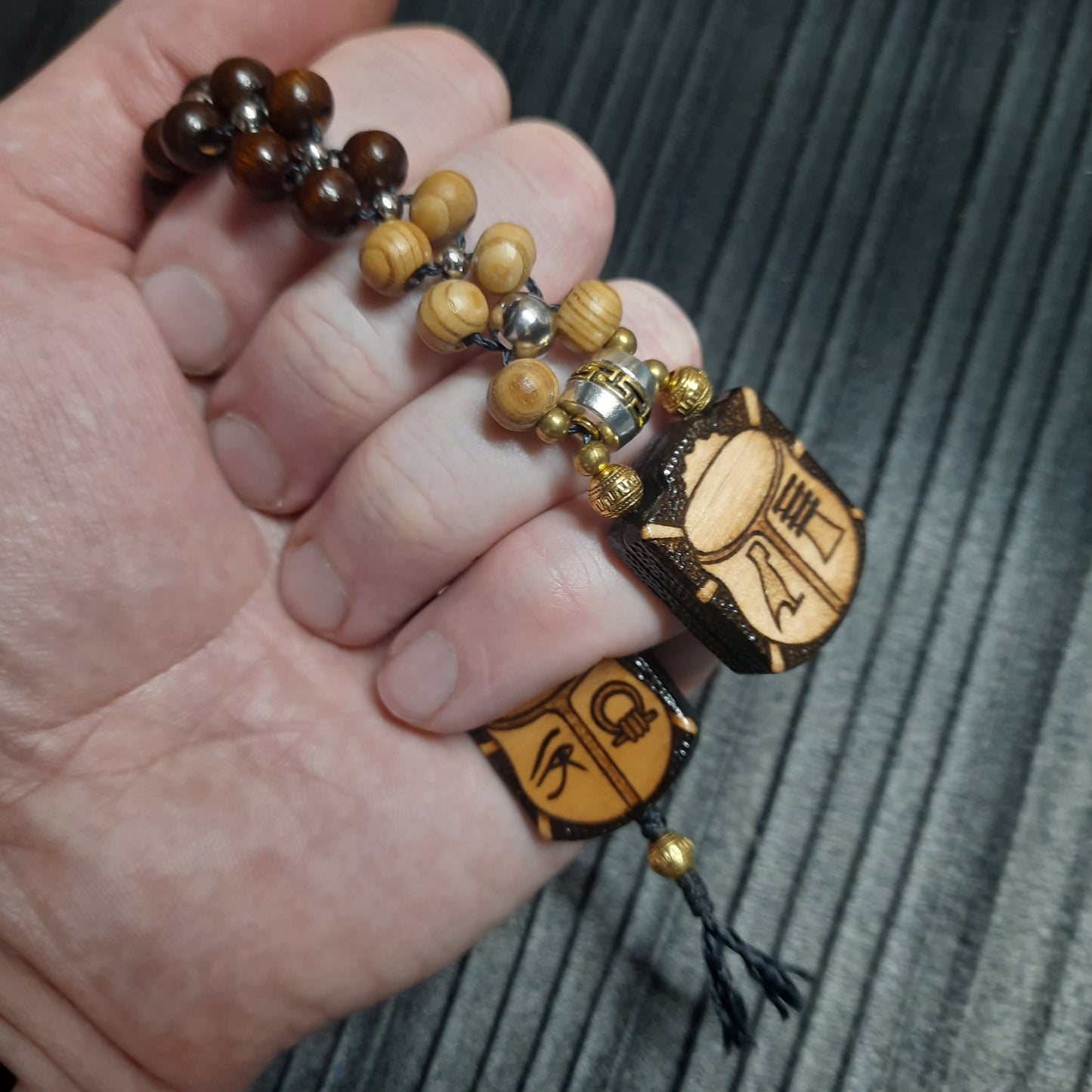 Handmade Wooden Chetki Skilltoy | Slavic Flip Rosary | Pocket Worry Beads for Hand Dexterity "Egyptian relaxation"