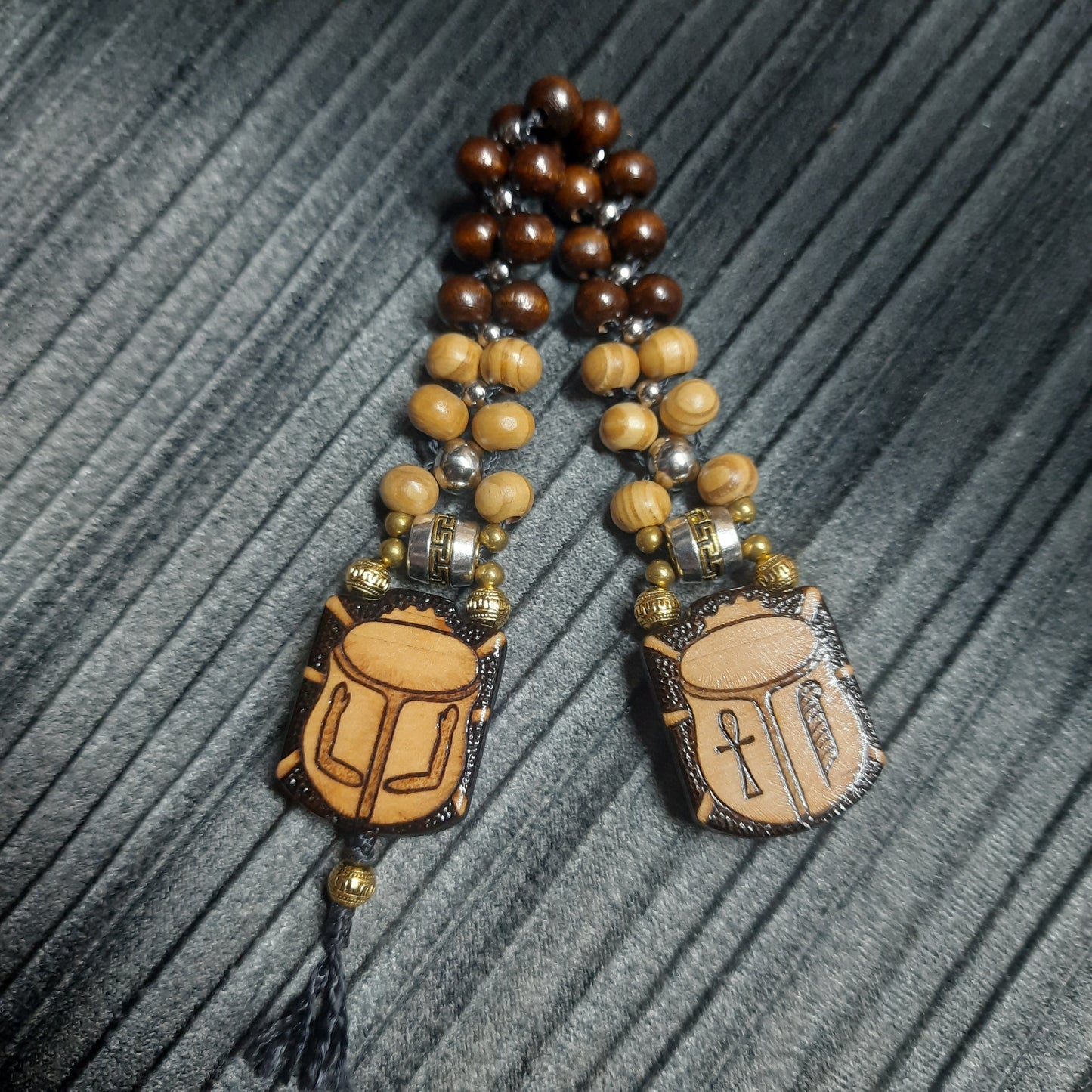 Handmade Wooden Chetki Skilltoy | Slavic Flip Rosary | Pocket Worry Beads for Hand Dexterity "Egyptian relaxation"