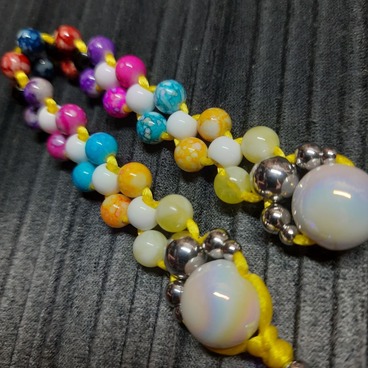 Handmade Chetki Skilltoy | Slavic Flip Rosary | Pocket Worry Beads for Hand Dexterity "Color madness"