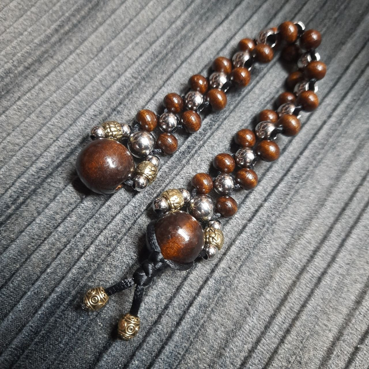 Handmade Wooden Chetki Skilltoy | Slavic Flip Rosary | Pocket Worry Beads for Hand "Duality of Eternity"