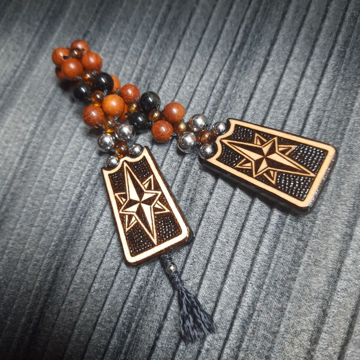 Handmade Wooden Chetki Skilltoy "Captain of the Golden Galleon" Slavic Flip Rosary | Pocket Worry Beads for Hand Dexterity