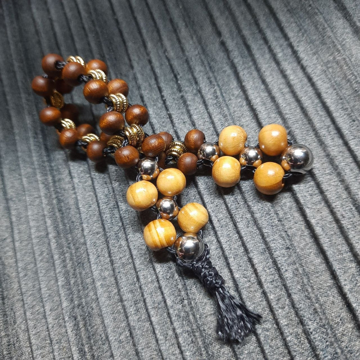 Handmade Wooden Chetki "Bright hope"      Slavic Flip Rosary | Pocket Worry Beads for Hand Dexterity