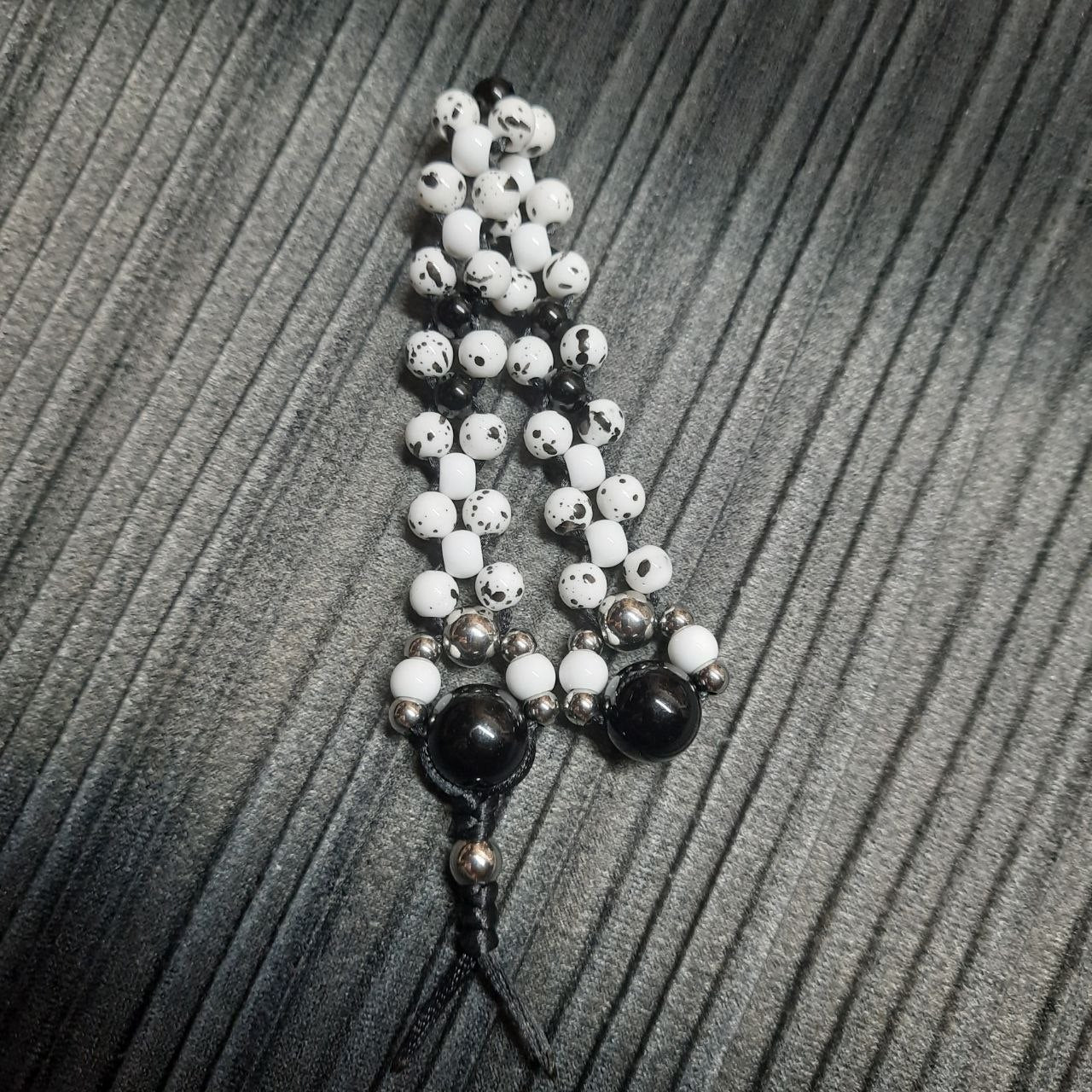 Handmade Chetki Skilltoy | Slavic Flip Rosary | Pocket Worry Beads for Hand Dexterity "28 Dalmatians"