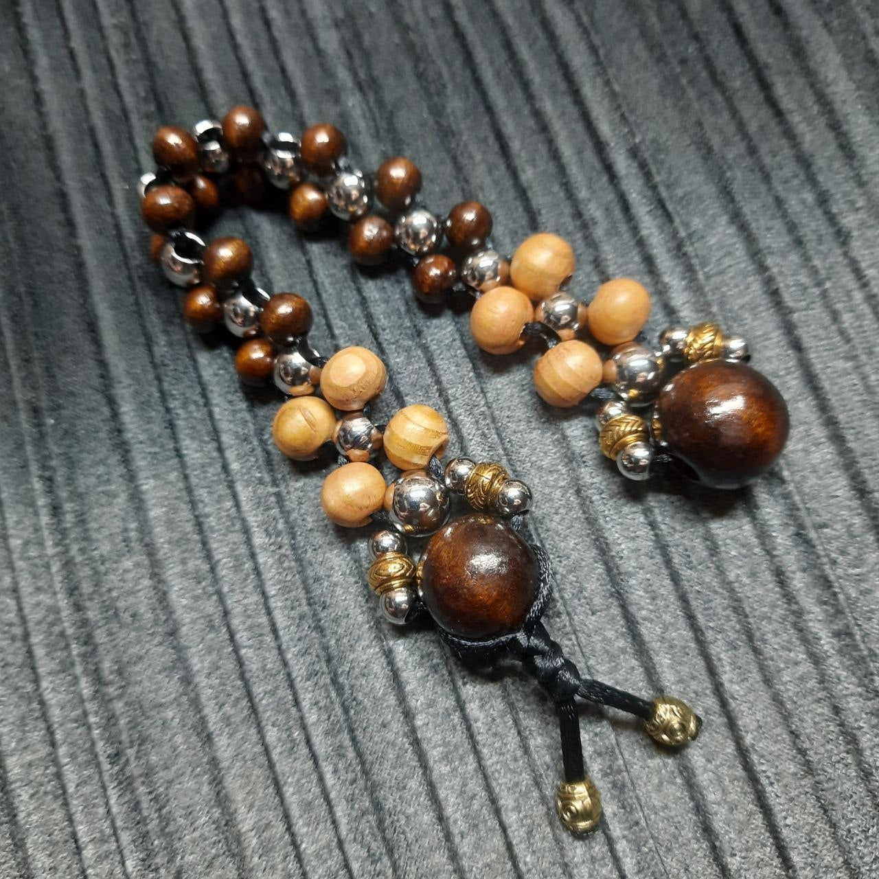 Handmade Wooden Chetki Skilltoy | Slavic Flip Rosary | Pocket Worry Beads for Hand "Duality of Eternity" v2