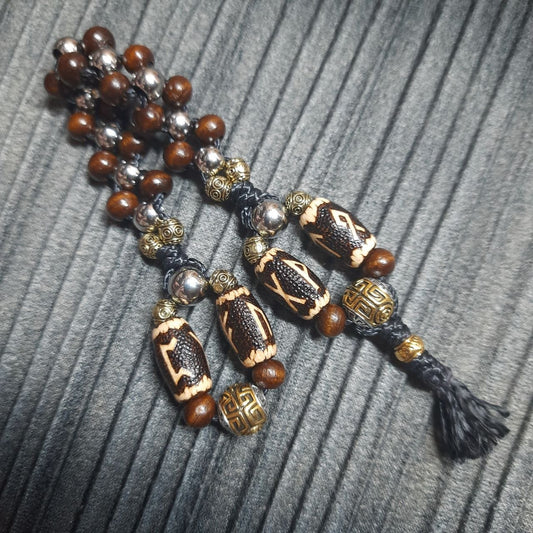Handmade Wooden Chetki Skilltoy | Slavic Flip Rosary | Pocket Worry Beads for Handy "Konung of the Fertile Valley"