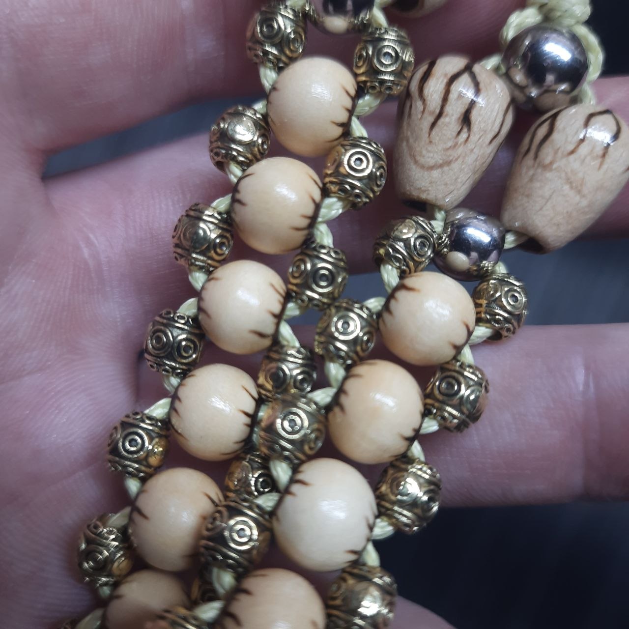 Handmade Wooden Chetki Skilltoy | Slavic Flip Rosary | Pocket Worry Beads for Handy "Golden Thunder Meditation"