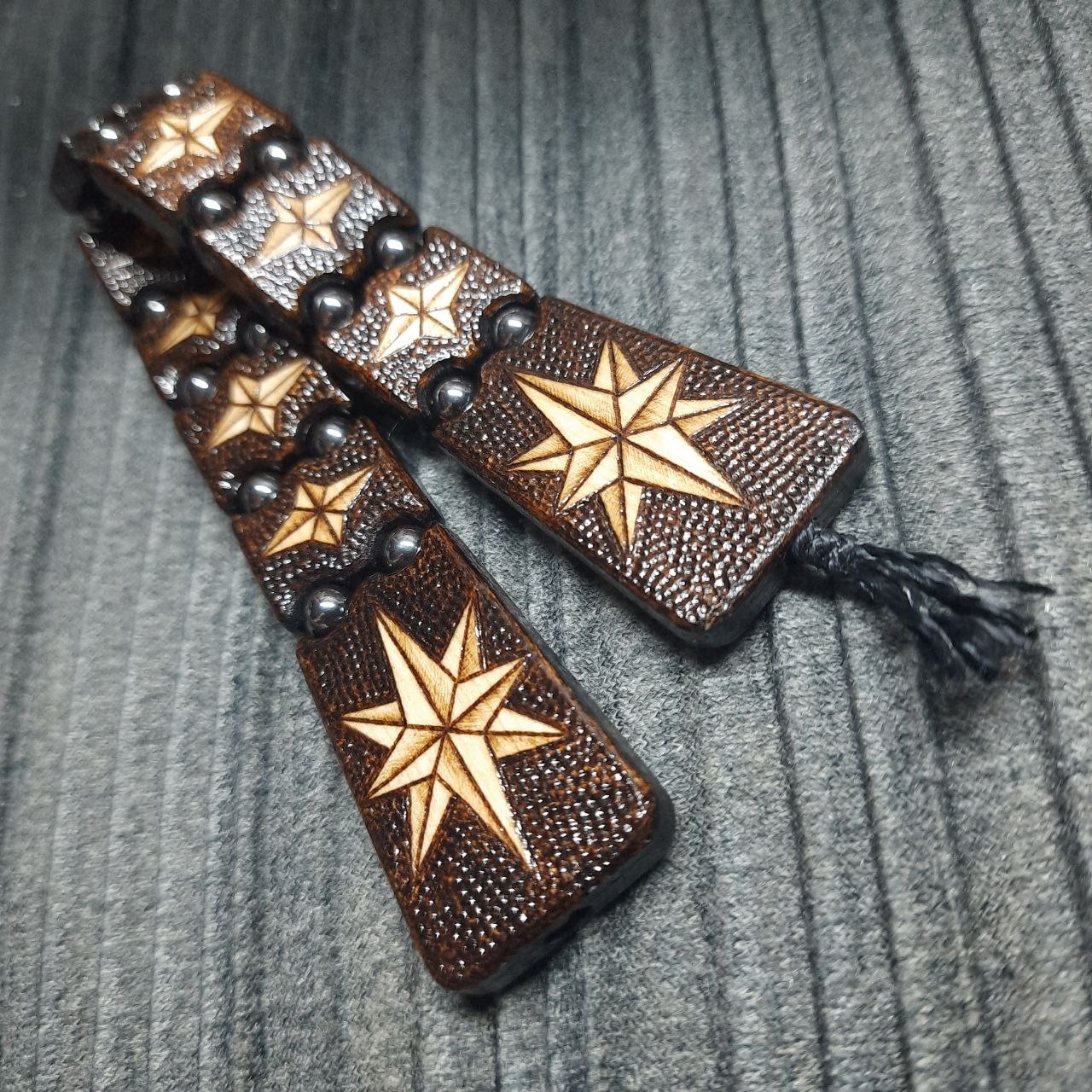 Chetki wooden "Wind rose" handmade