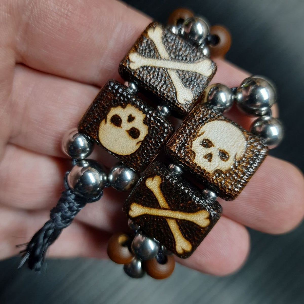 Handmade Wooden Chetki Skilltoy "Treasure Hunter" Slavic Flip Rosary | Pocket Worry Beads for Hand Dexterity