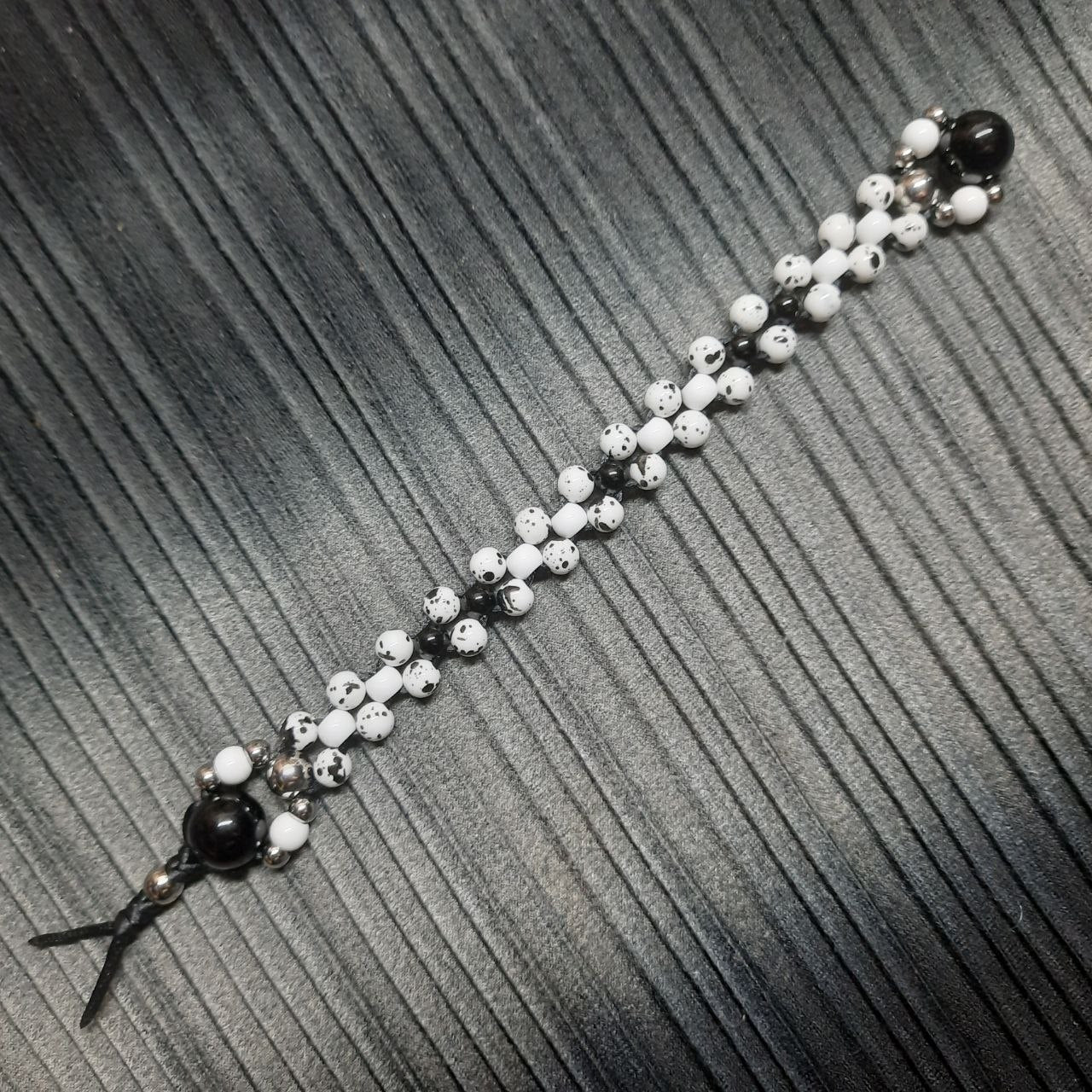 Handmade Chetki Skilltoy | Slavic Flip Rosary | Pocket Worry Beads for Hand Dexterity "28 Dalmatians"