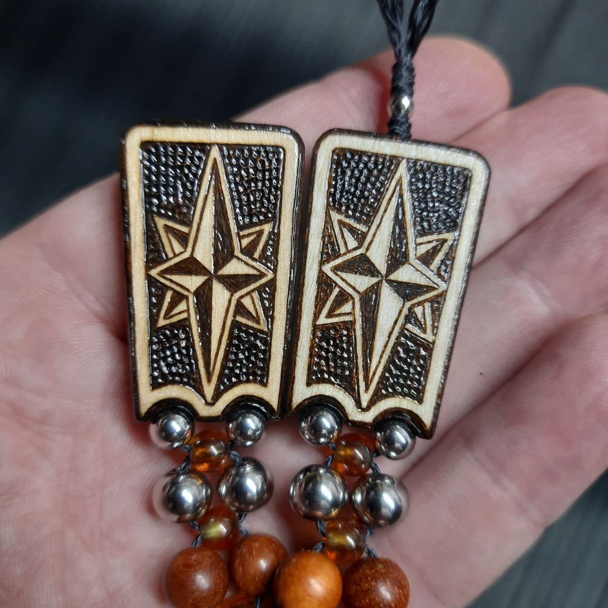 Handmade Wooden Chetki Skilltoy "Captain of the Golden Galleon" Slavic Flip Rosary | Pocket Worry Beads for Hand Dexterity