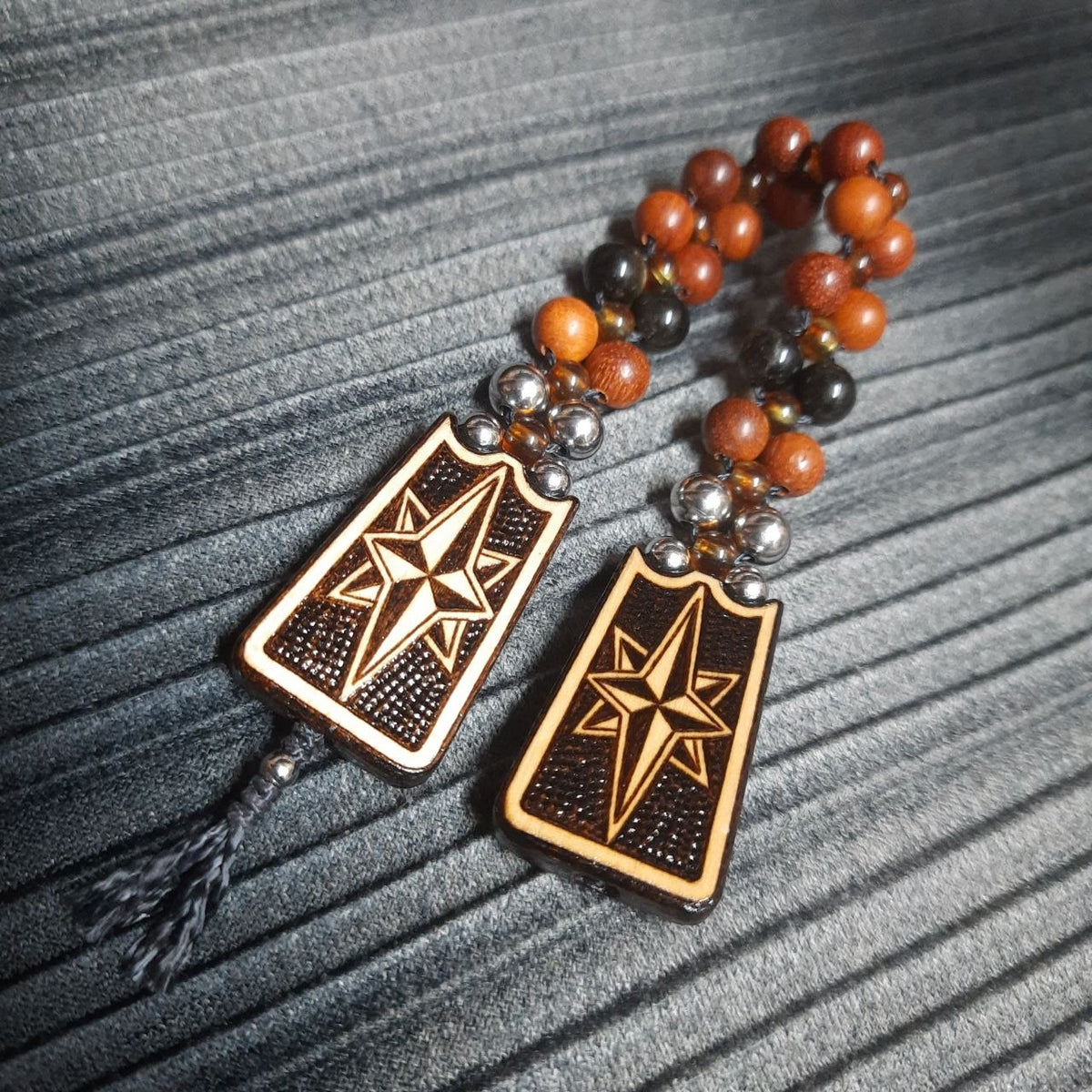 Handmade Wooden Chetki Skilltoy "Captain of the Golden Galleon" Slavic Flip Rosary | Pocket Worry Beads for Hand Dexterity