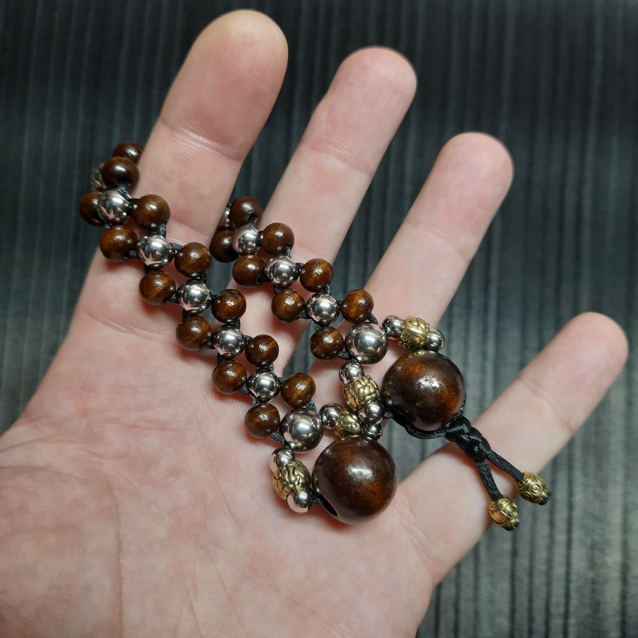 Handmade Wooden Chetki Skilltoy | Slavic Flip Rosary | Pocket Worry Beads for Hand "Duality of Eternity"