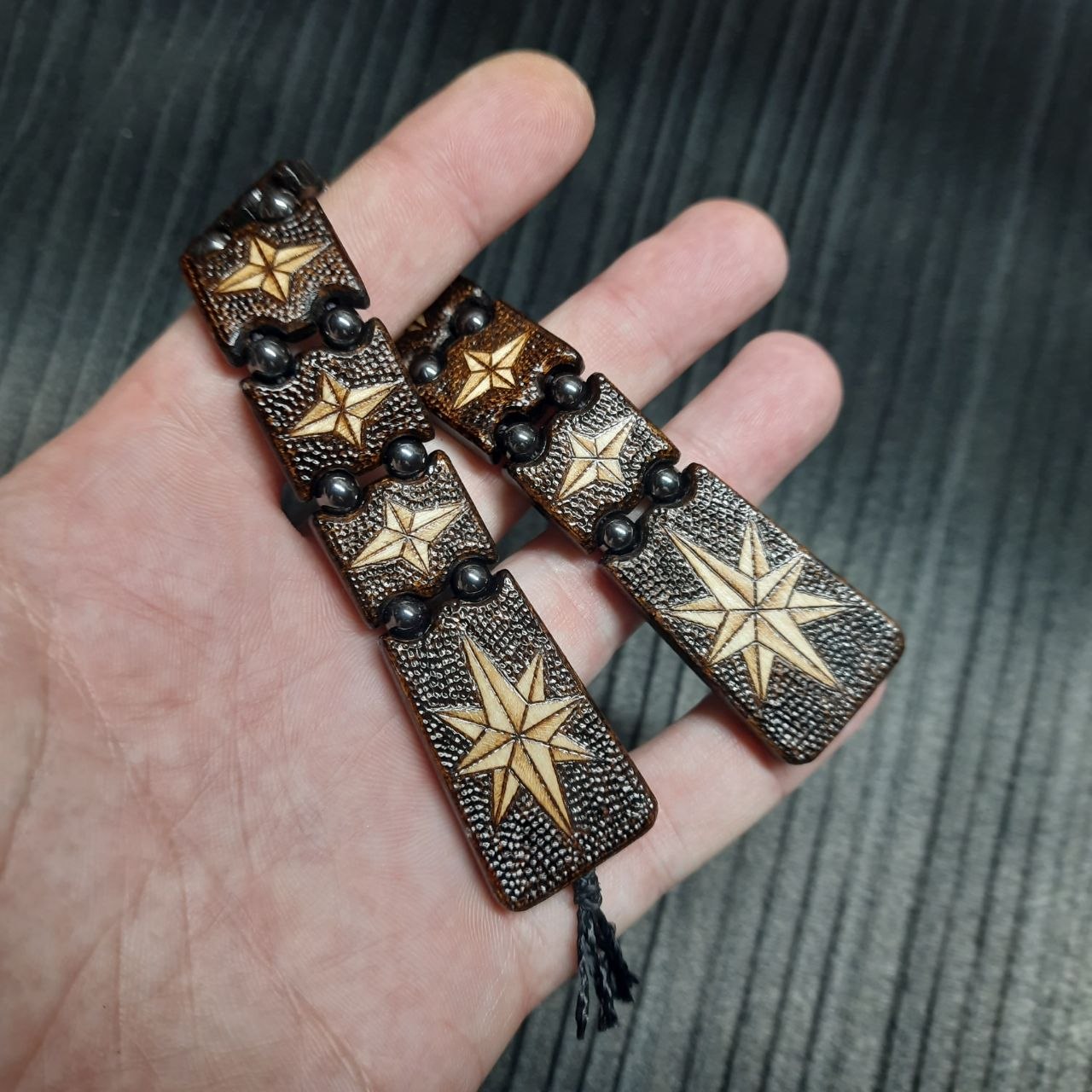 Chetki wooden "Wind rose" handmade