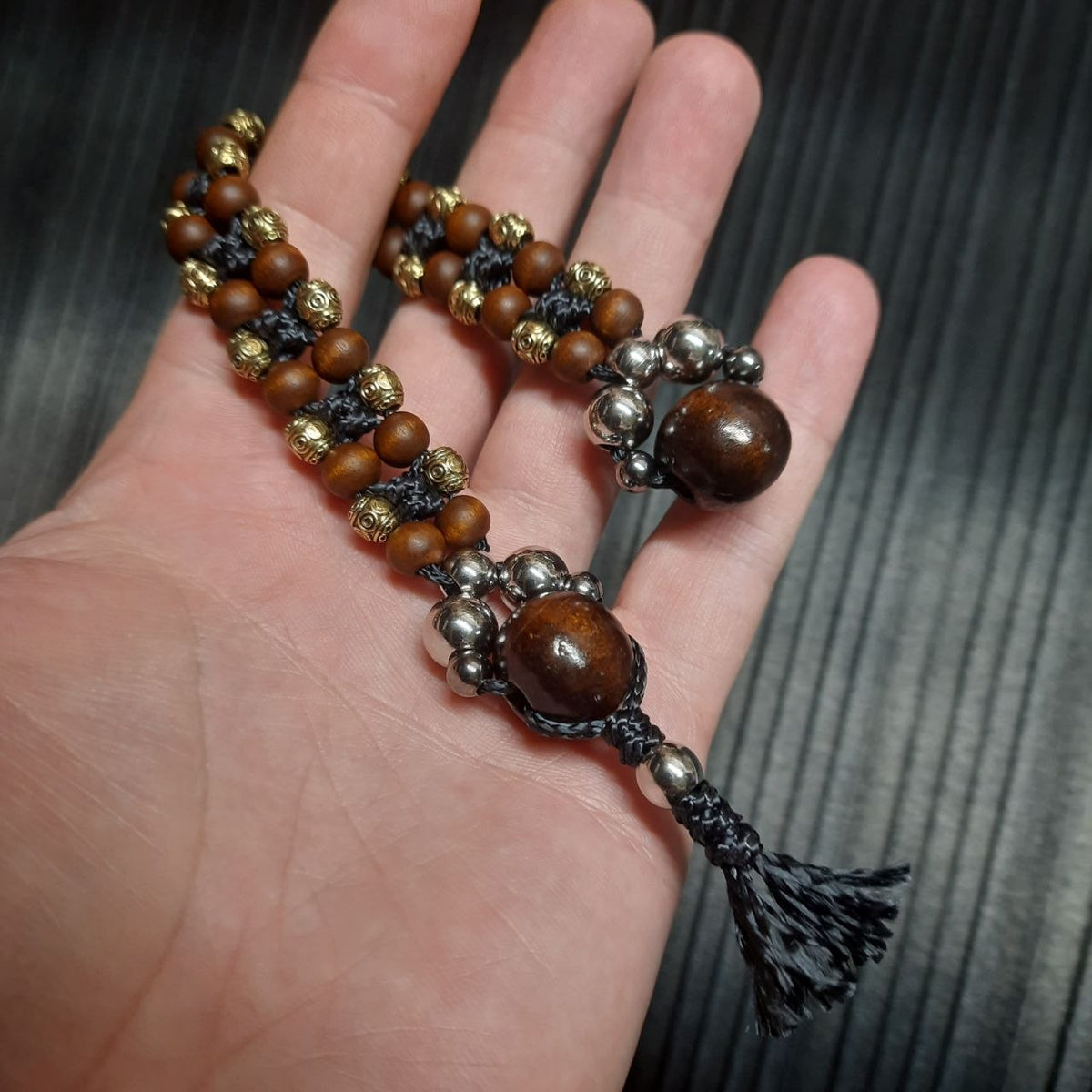 Handmade Wooden Chetki Skilltoy "Berivest – Guardian of the Fields"      Slavic Flip Rosary | Pocket Worry Beads for Hand Dexterity