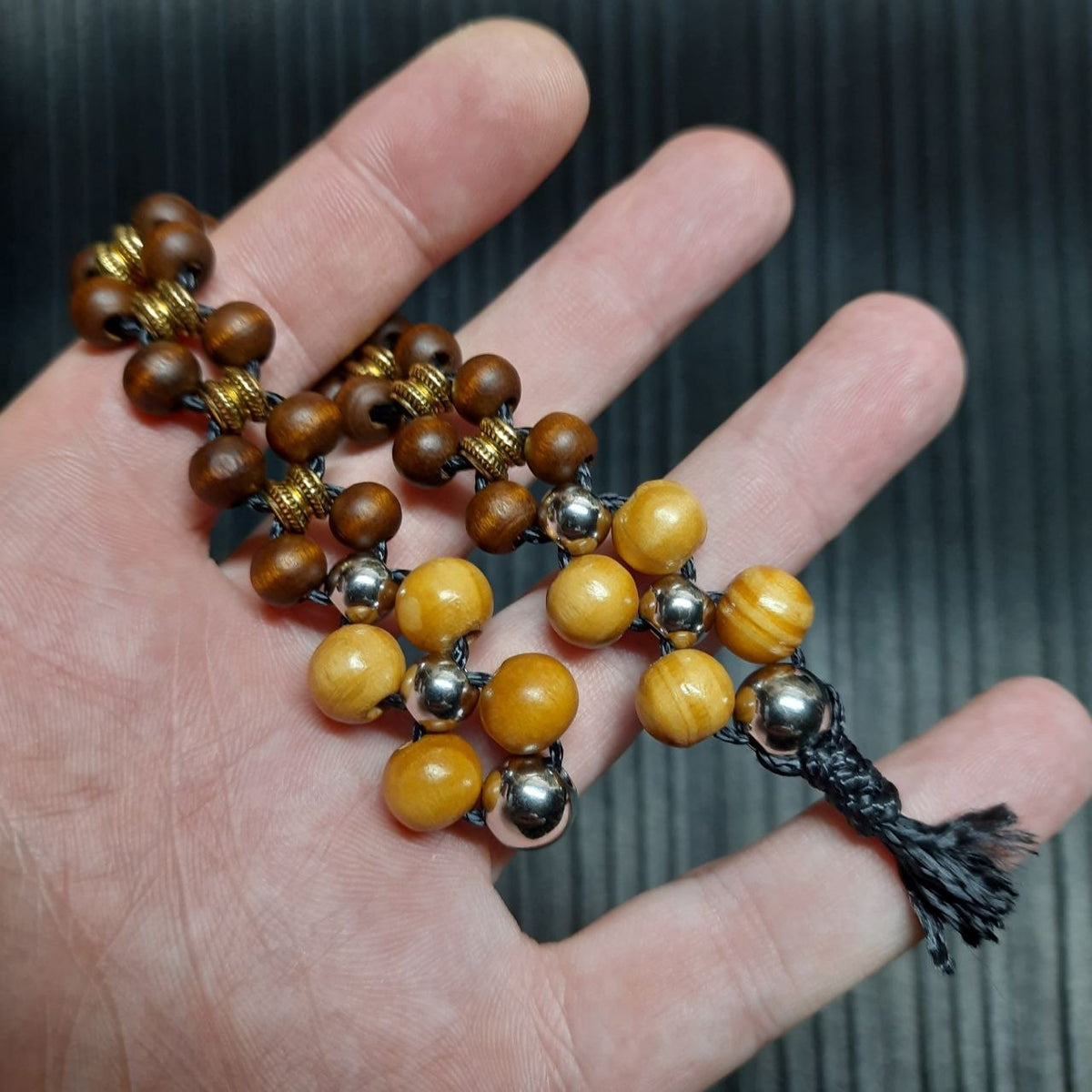 Handmade Wooden Chetki "Bright hope"      Slavic Flip Rosary | Pocket Worry Beads for Hand Dexterity