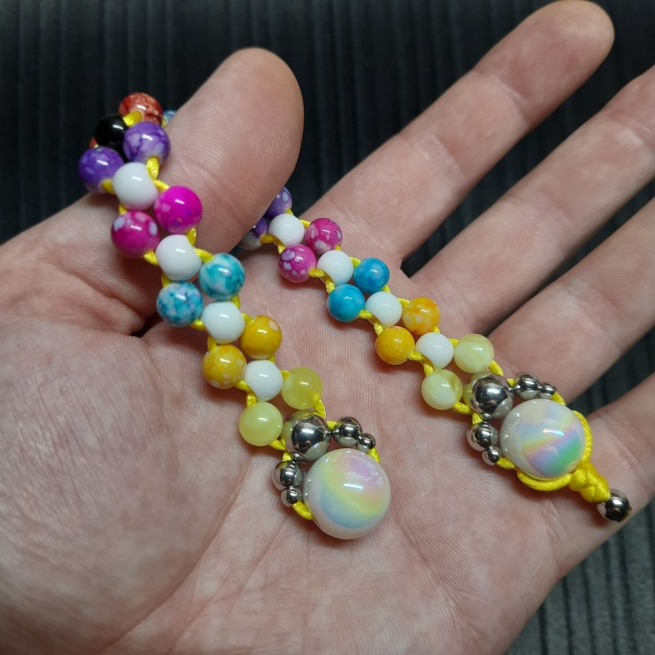 Handmade Chetki Skilltoy | Slavic Flip Rosary | Pocket Worry Beads for Hand Dexterity "Color madness"