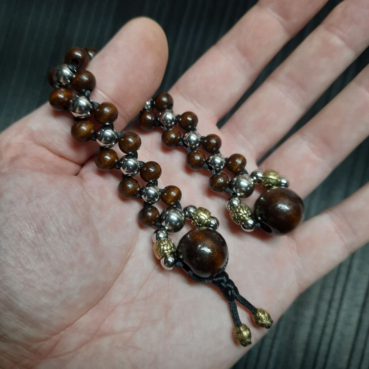 Handmade Wooden Chetki Skilltoy | Slavic Flip Rosary | Pocket Worry Beads for Hand "Duality of Eternity"
