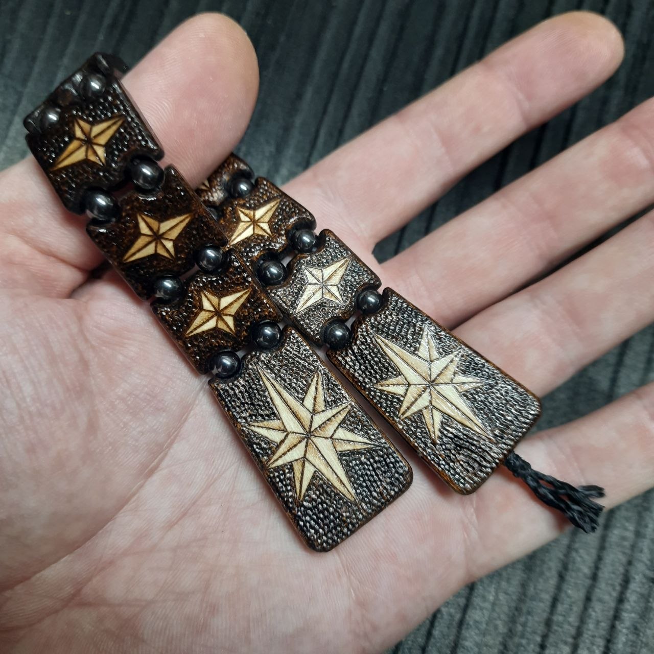 Chetki wooden "Wind rose" handmade