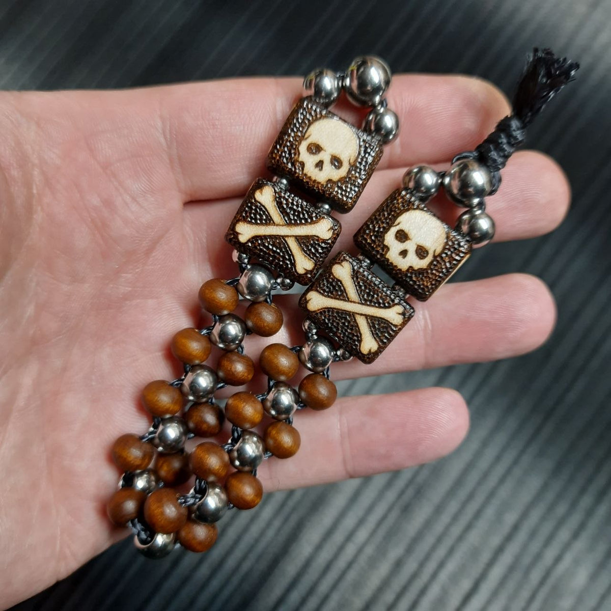 Handmade Wooden Chetki Skilltoy "Treasure Hunter" Slavic Flip Rosary | Pocket Worry Beads for Hand Dexterity