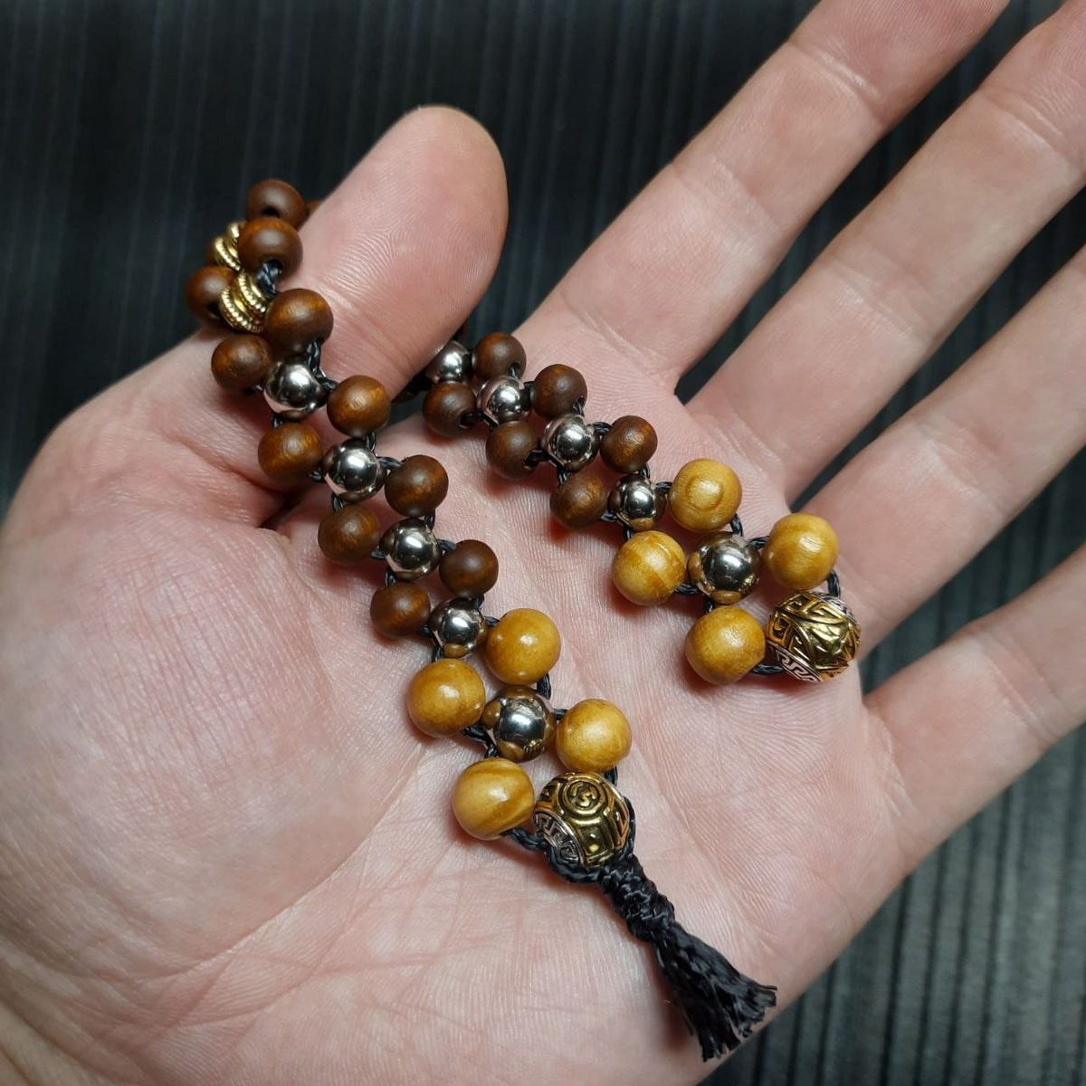 Handmade Wooden Chetki "Dream-realizer"      Slavic Flip Rosary | Pocket Worry Beads for Hand Dexterity