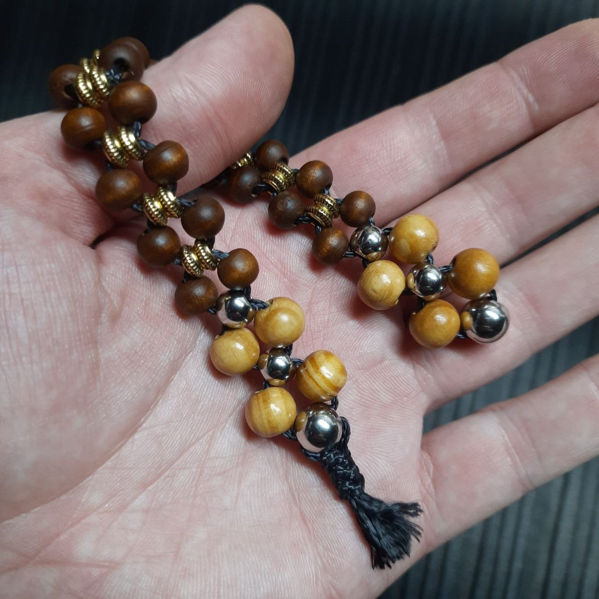 Handmade Wooden Chetki "Bright hope"      Slavic Flip Rosary | Pocket Worry Beads for Hand Dexterity