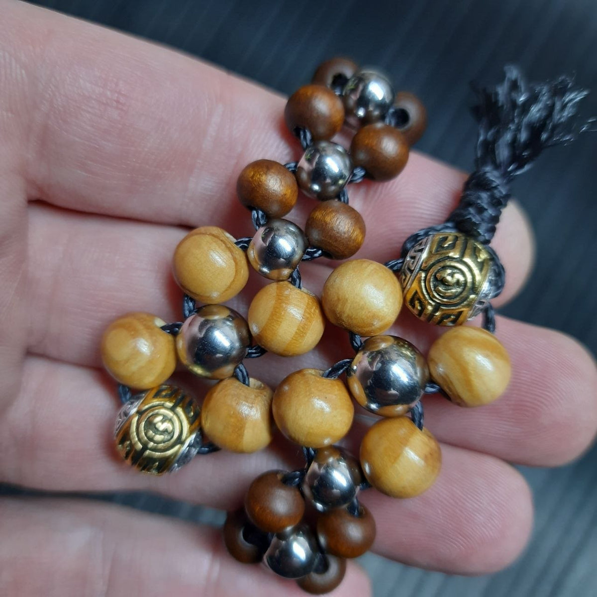 Handmade Wooden Chetki "Dream-realizer"      Slavic Flip Rosary | Pocket Worry Beads for Hand Dexterity